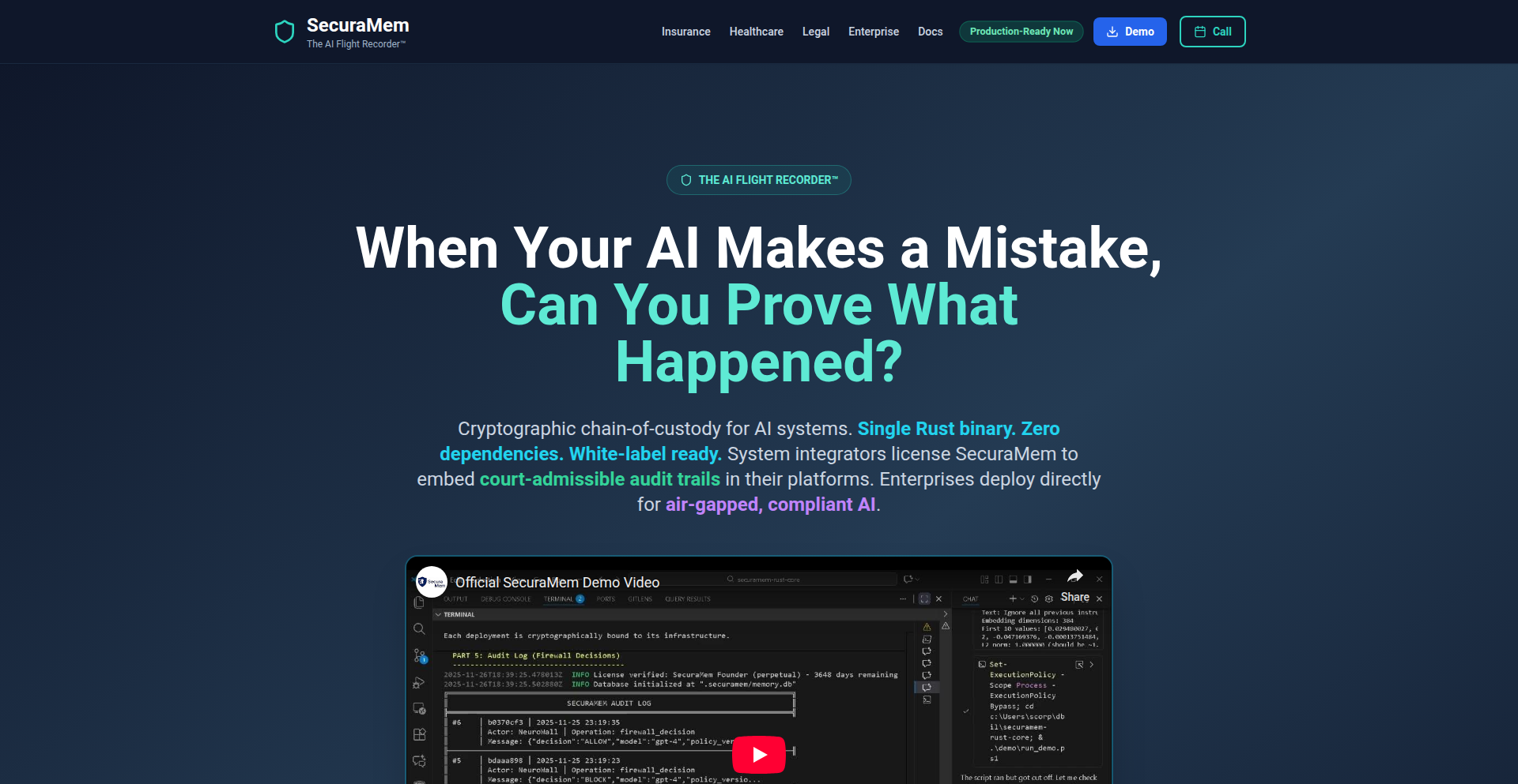 RustAI監査基盤: 100MB RustバイナリによるAI監査サブストレート
