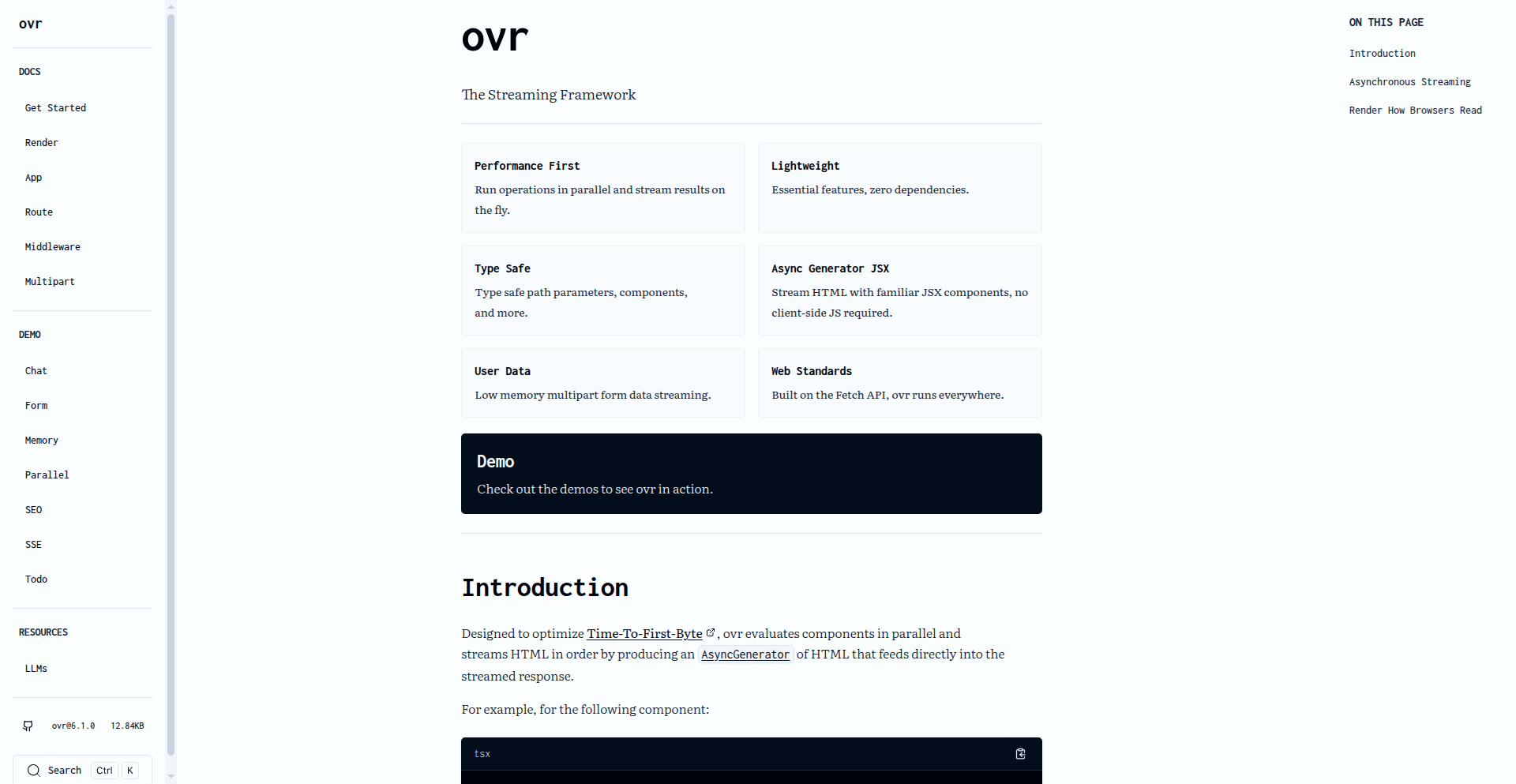 OVRストリーミングフレームワーク