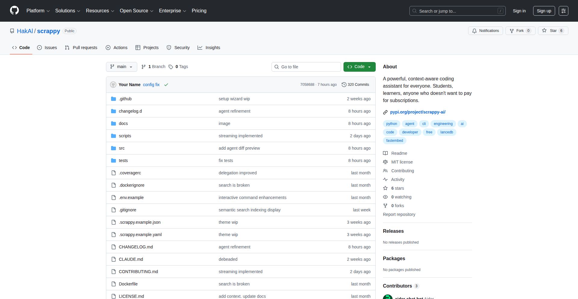 Scrappy AI コードアシスタント