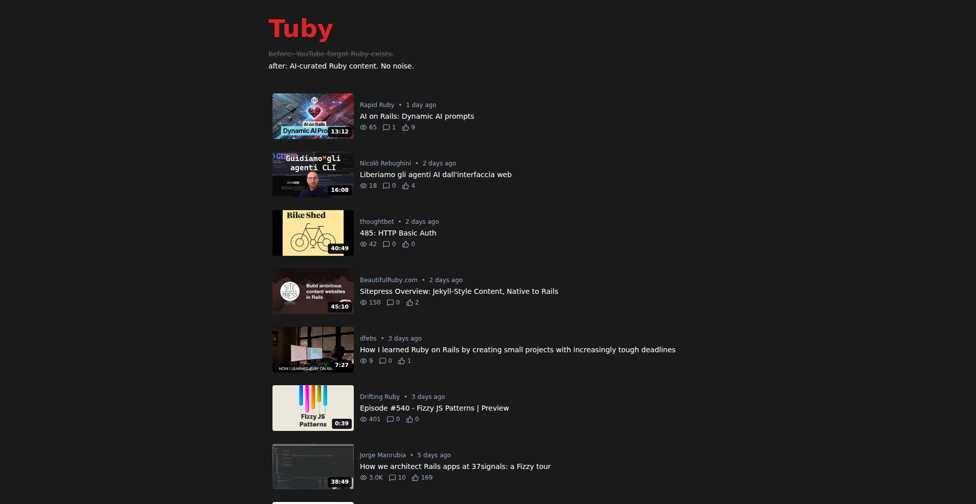 AI视频代码索引器 Tuby.dev