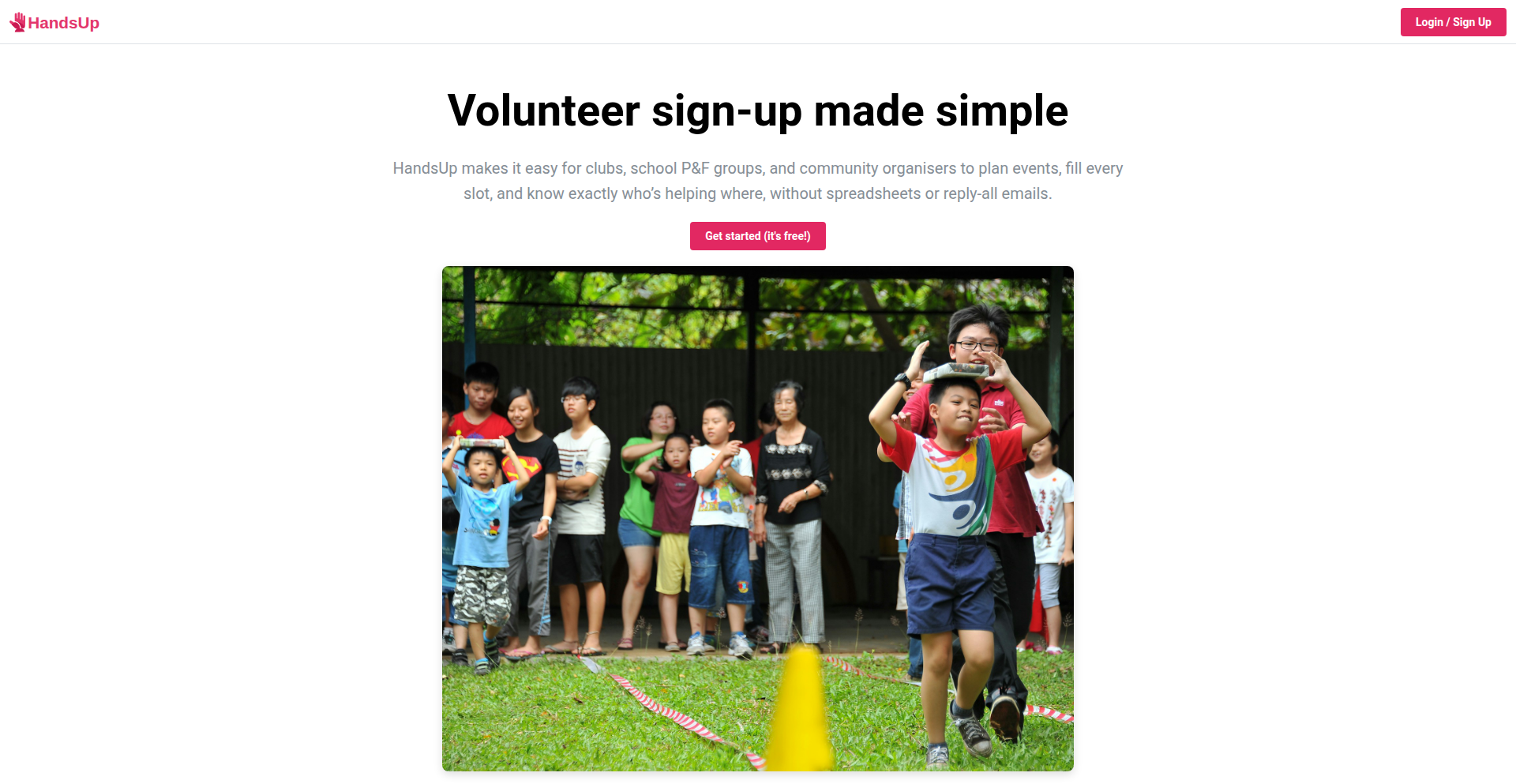 HandsUp: 移动优先的志愿活动报名助手