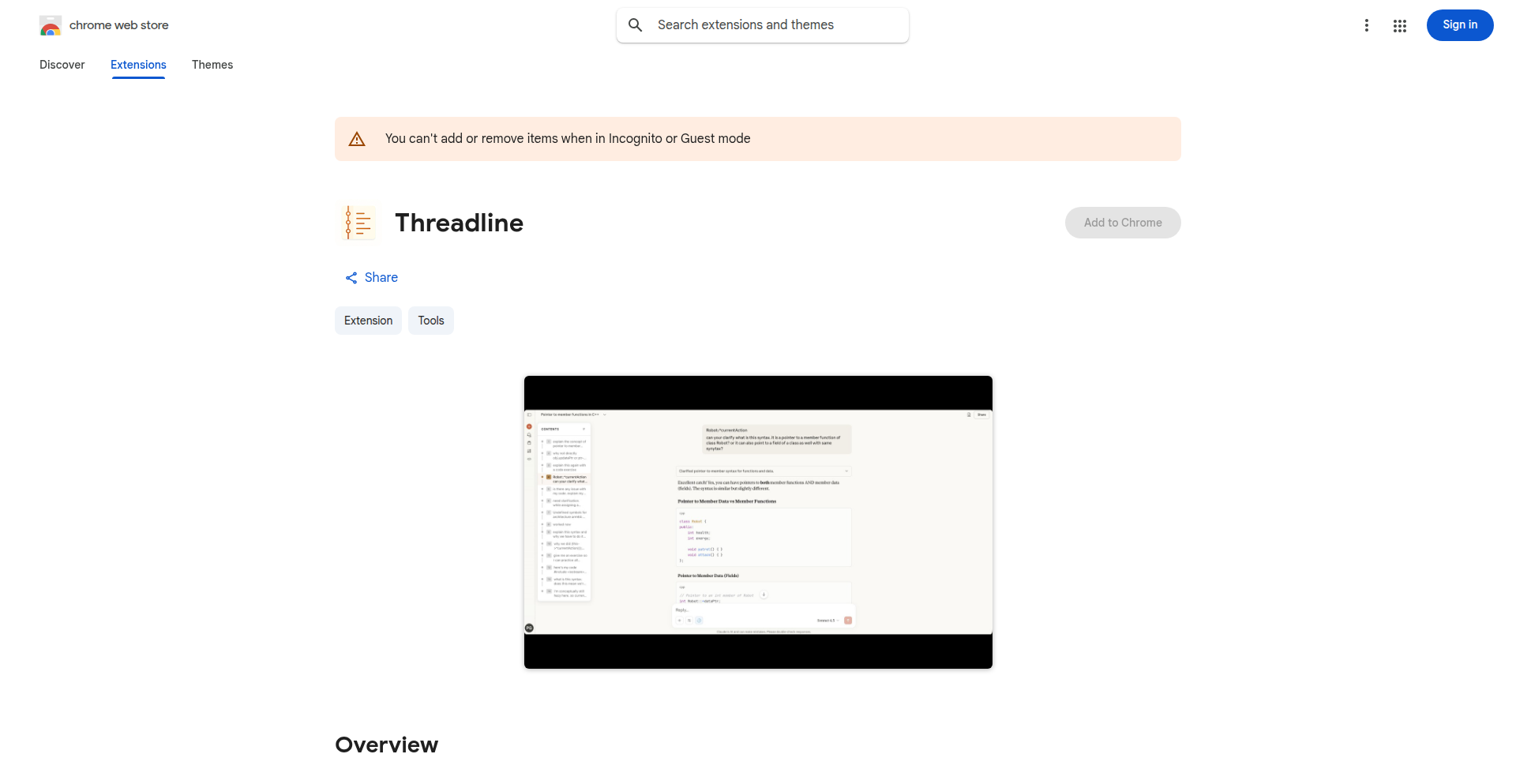 ChatThread Navigator