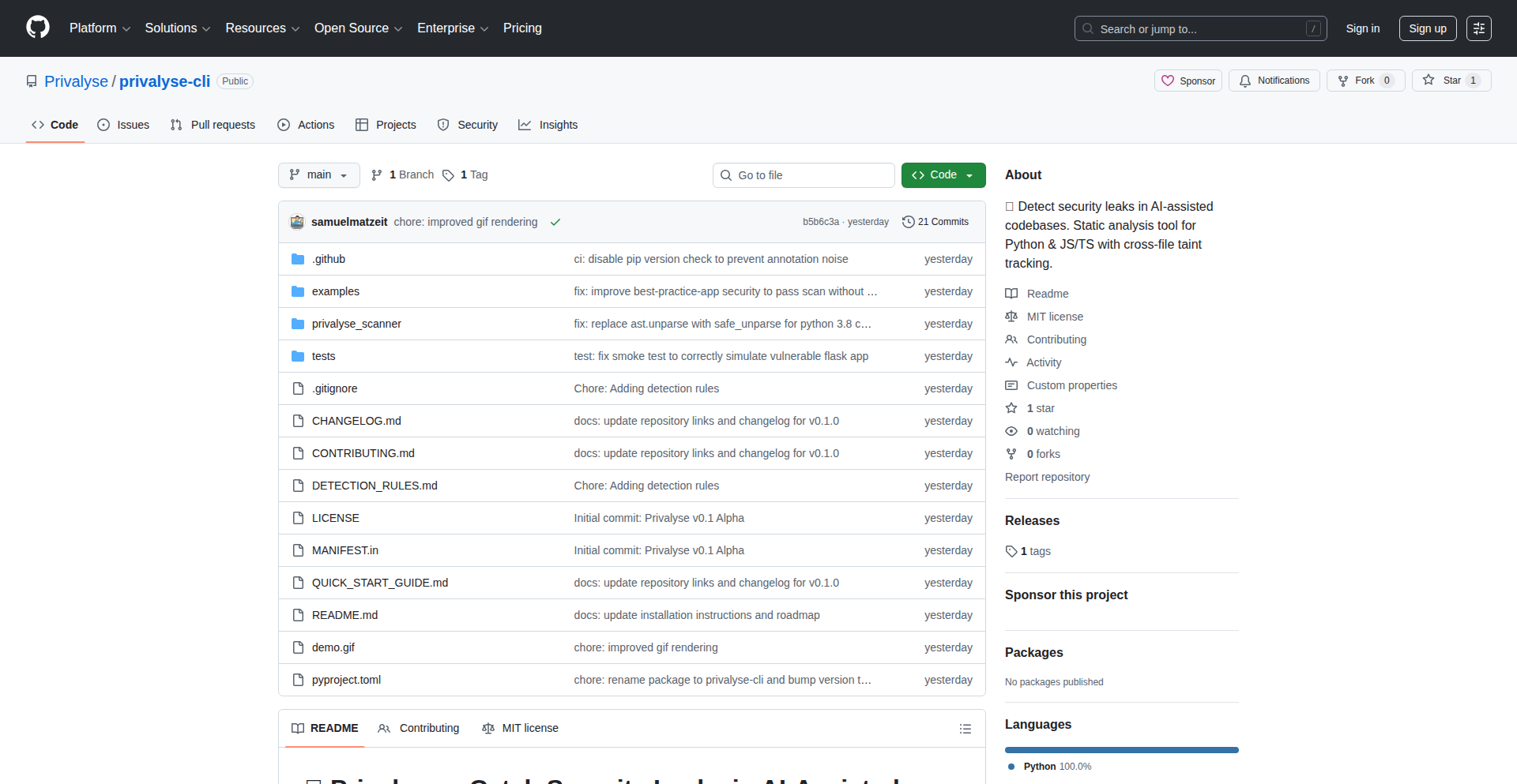 Privalyse: AI代码安全卫士