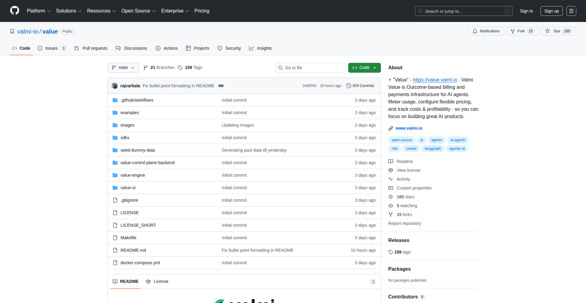 Valmi: 结果导向的AI代理计费引擎