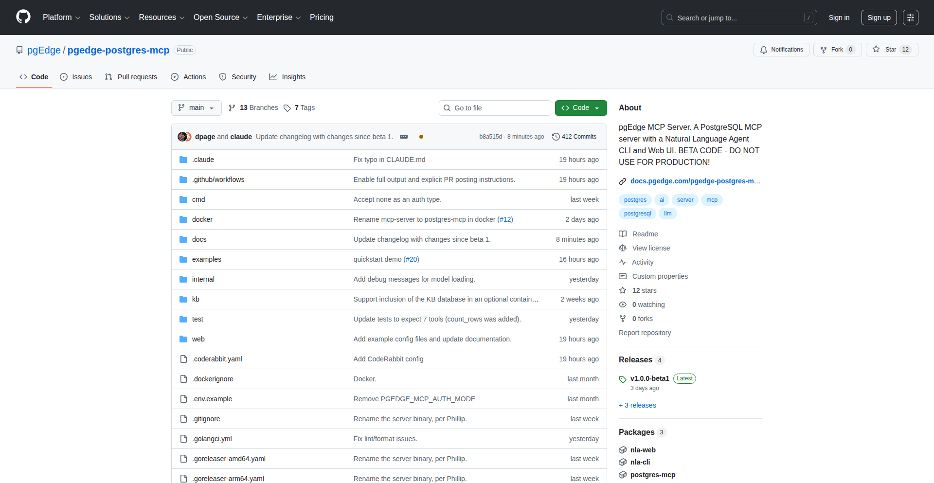 Postgres 自然语言代理服务器