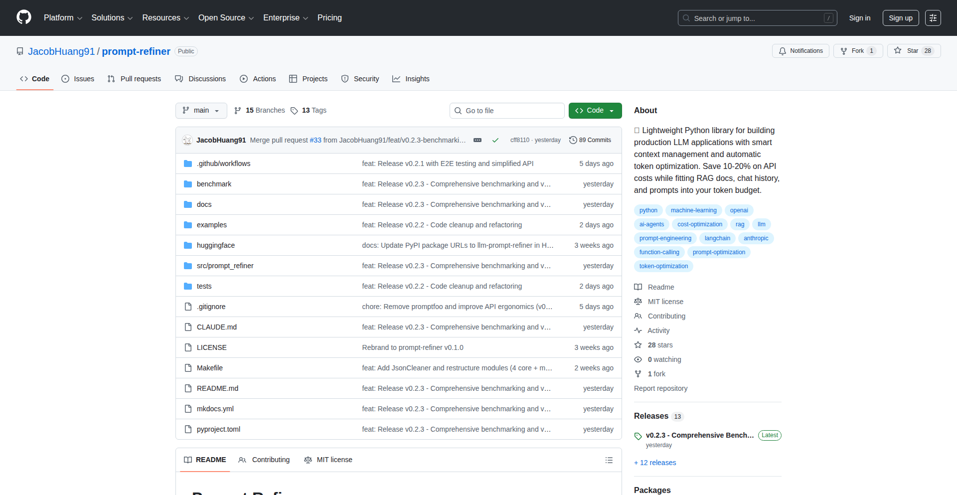 Prompt-Refiner: LLM 输入智能压缩器