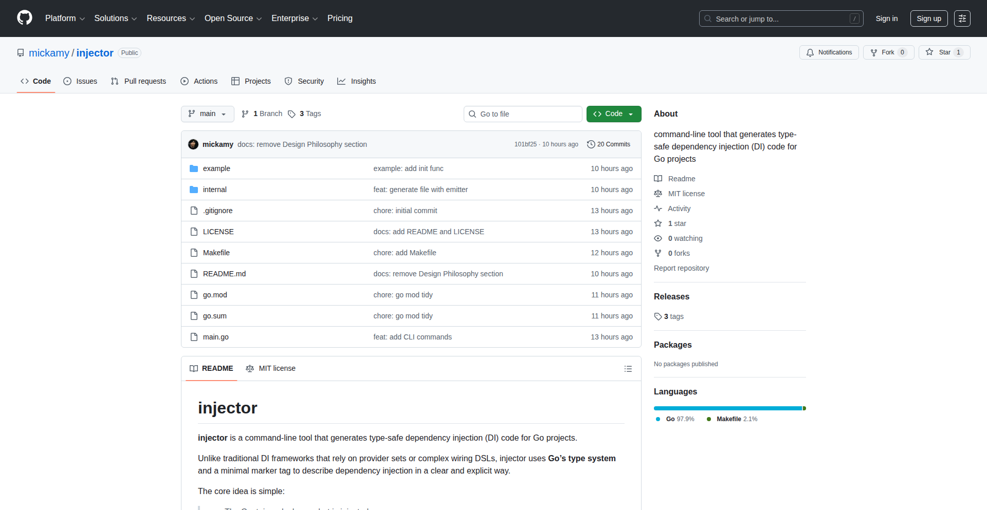 Injector: Go 标签注入