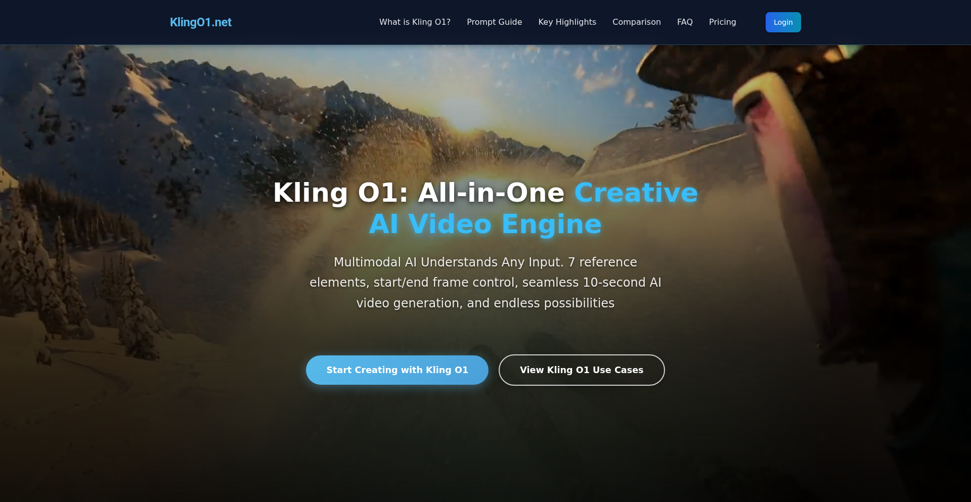 Kling O1 - 万能AI创意引擎