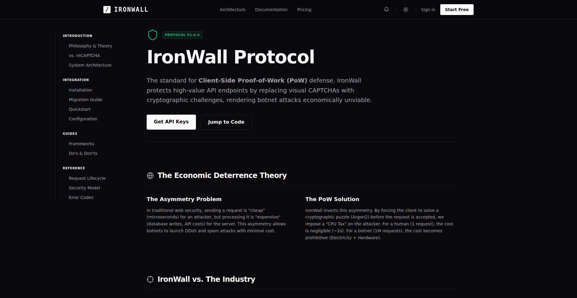 IronWall: 轻量级客户端工作量证明反爬虫