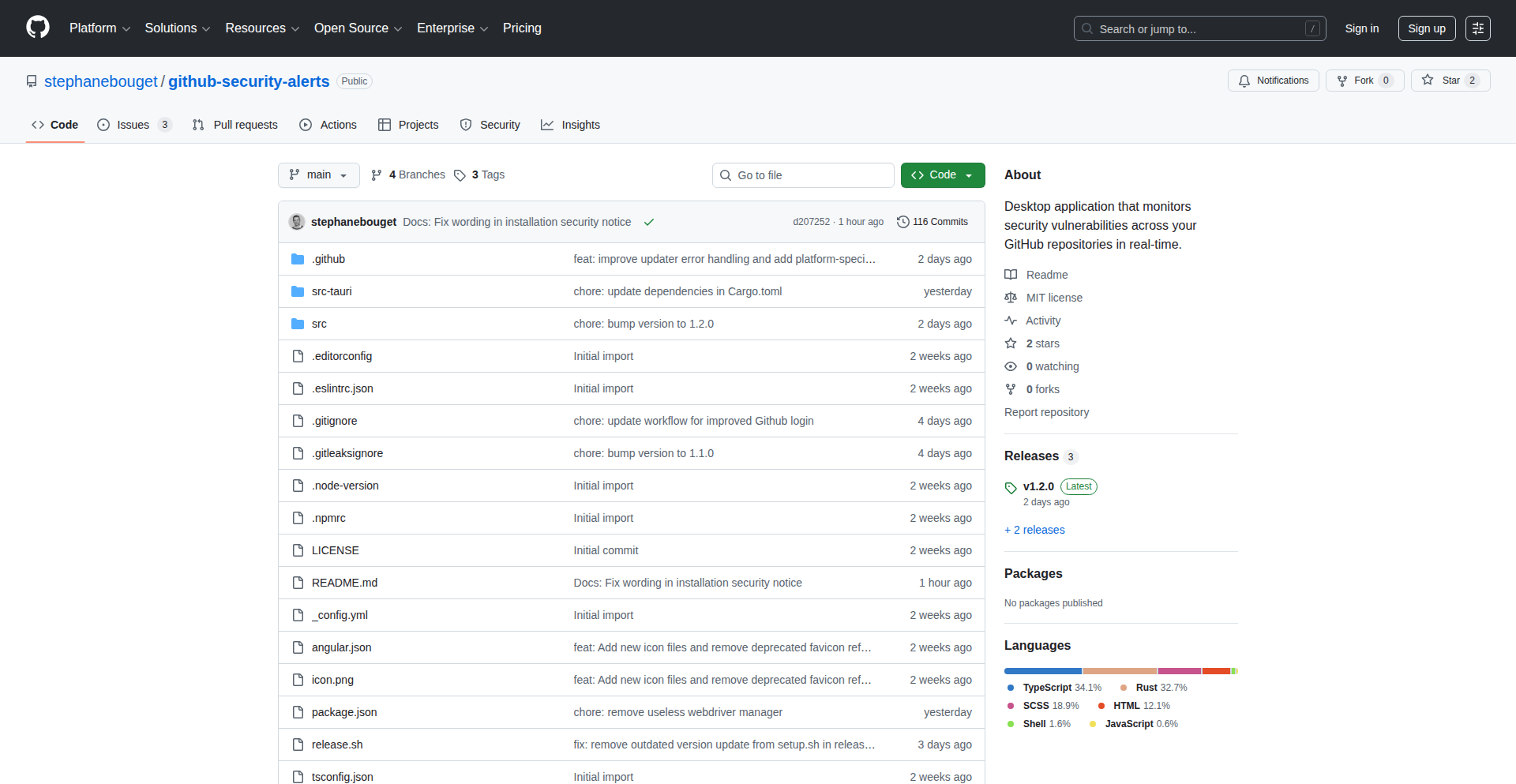 GitHub 安全告警聚合桌面助手