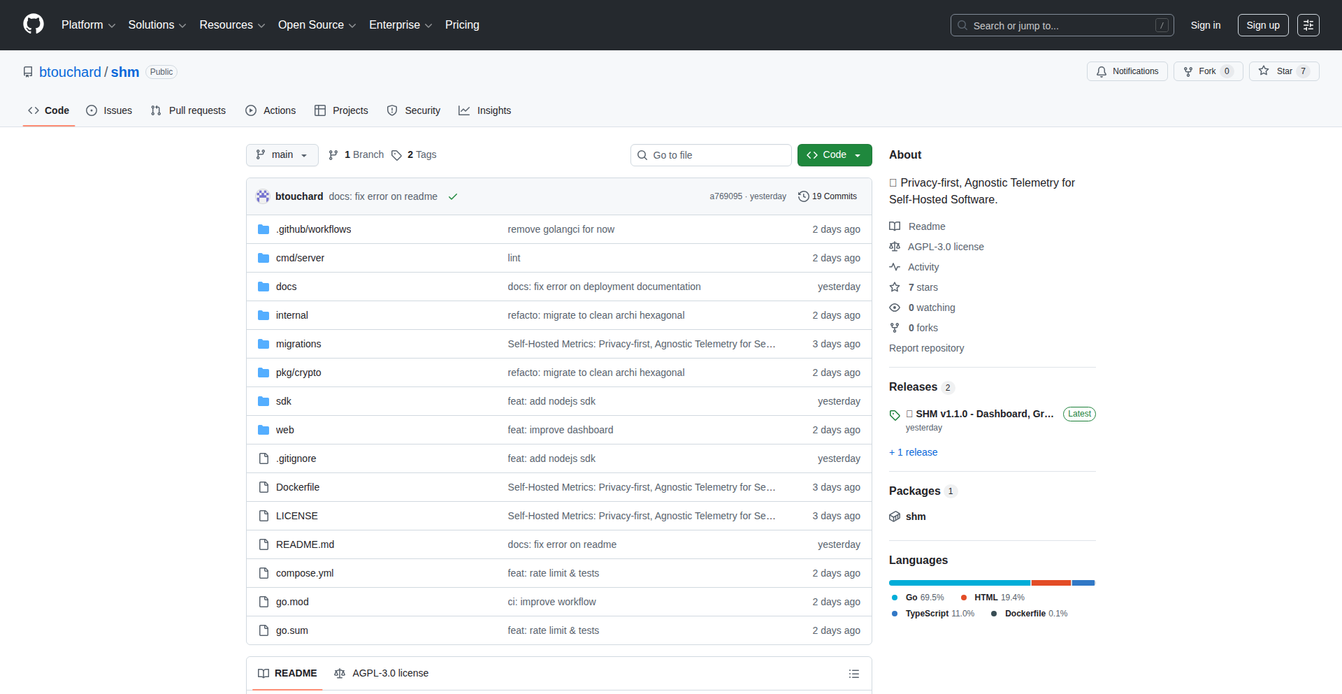 SHM: 隐私优先的自托管应用遥测仪