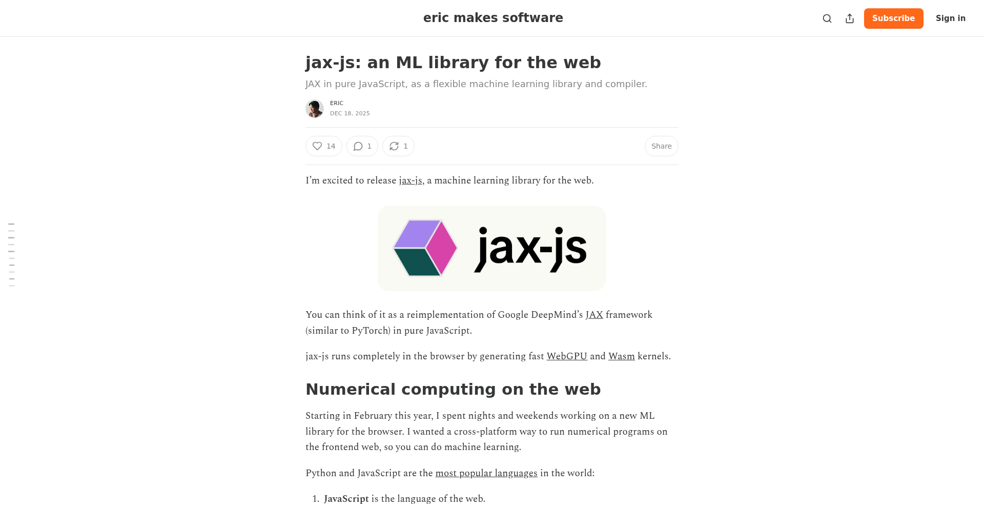 Jax-JS: 深度学习的浏览器编译引擎