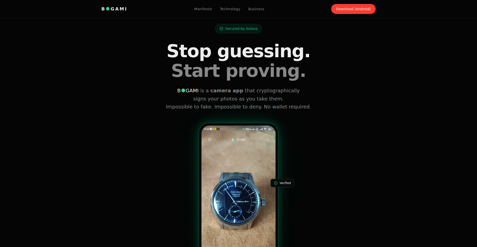 Bogami：不可篡改图片来源的安卓相机