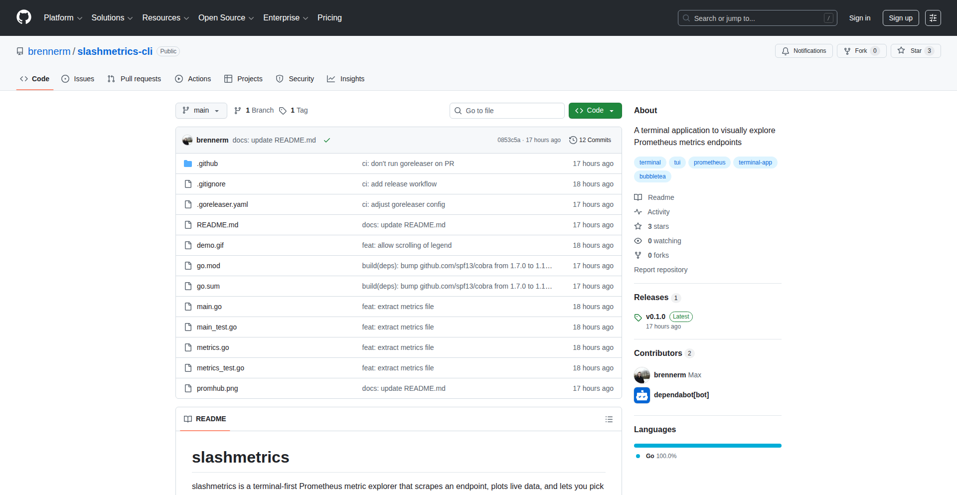 终端指标探险家 (Terminal Metrics Explorer)
