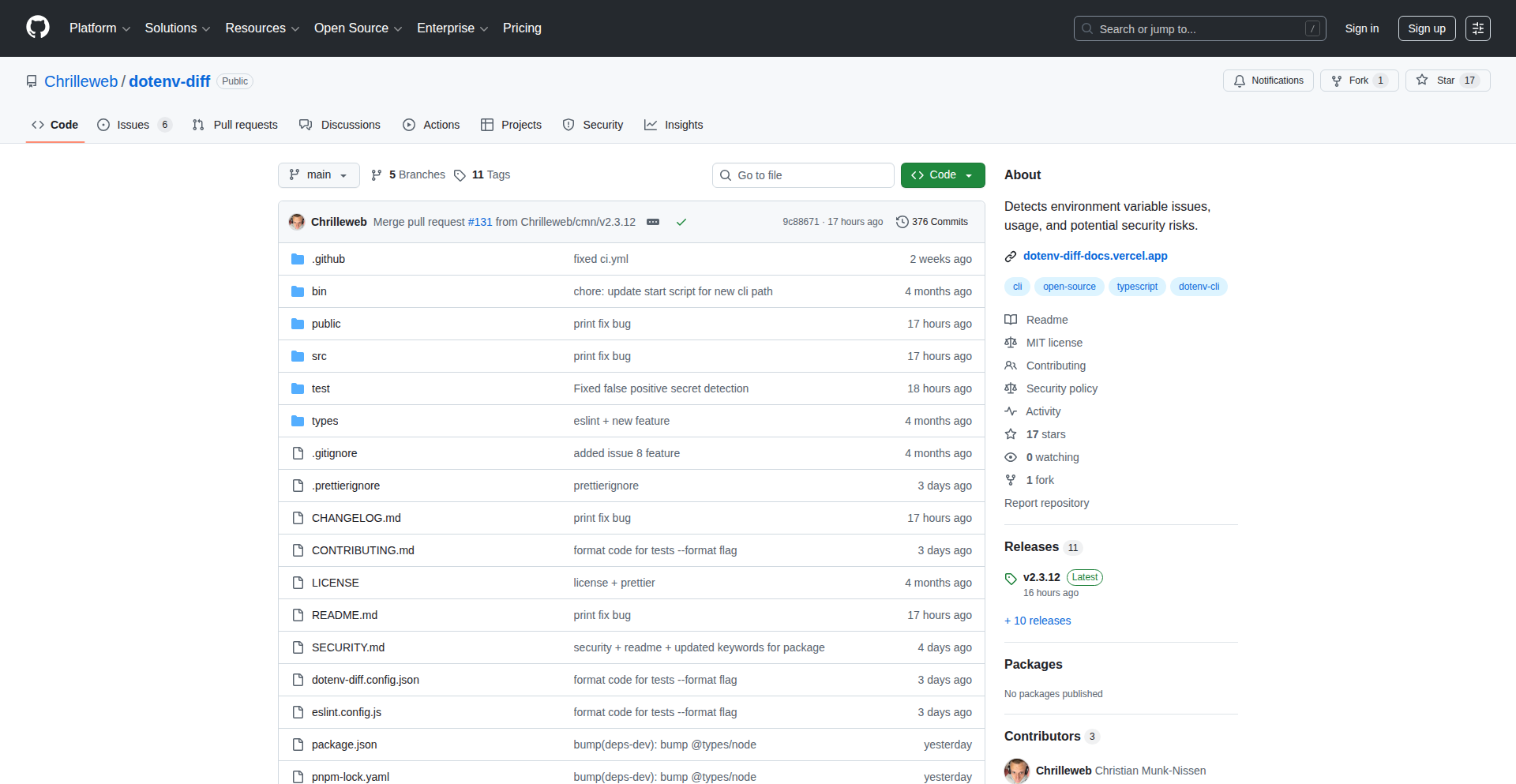 Dotenv-diff: 智能环境变量变更检测器