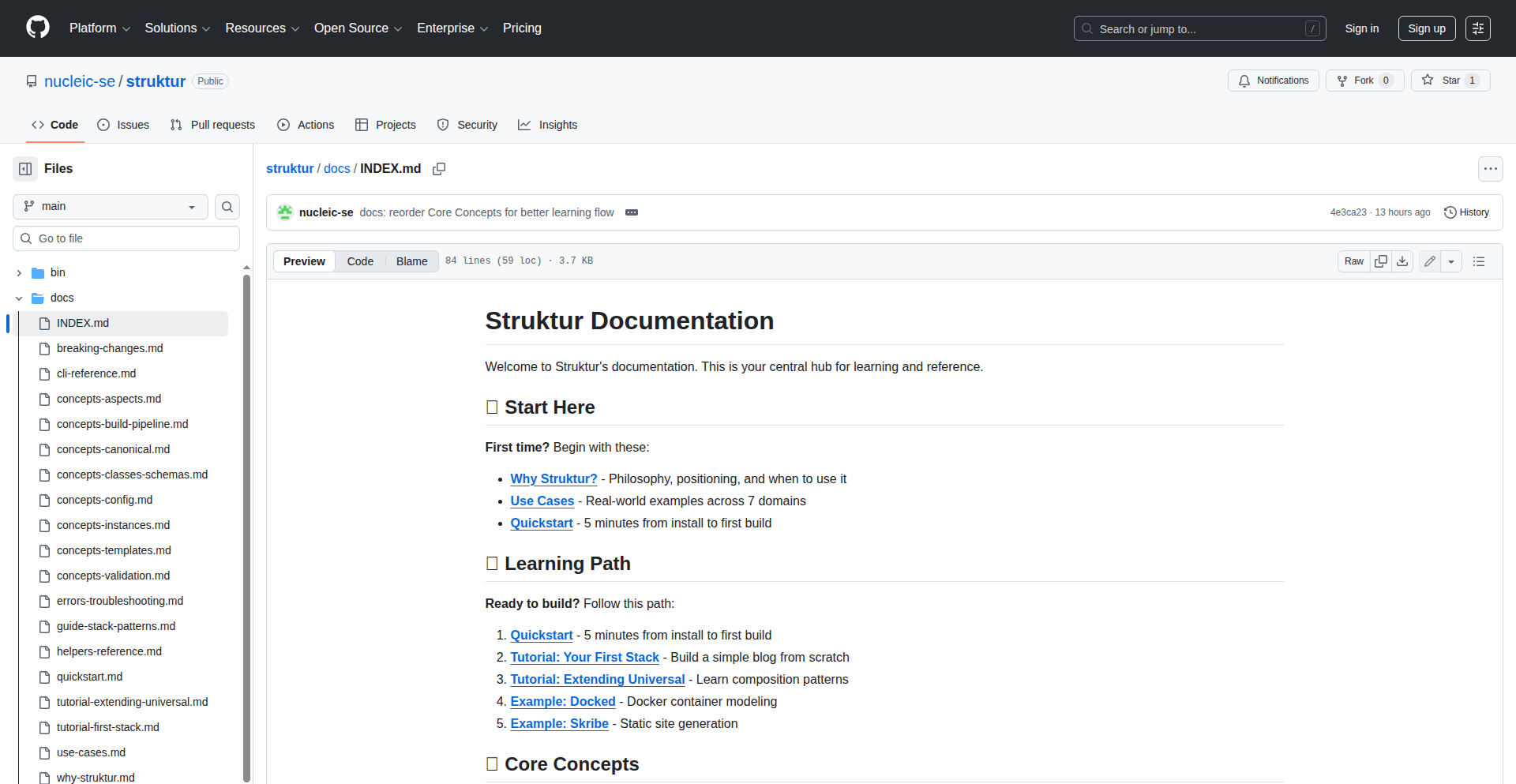 Struktur: 决定性代码生成引擎