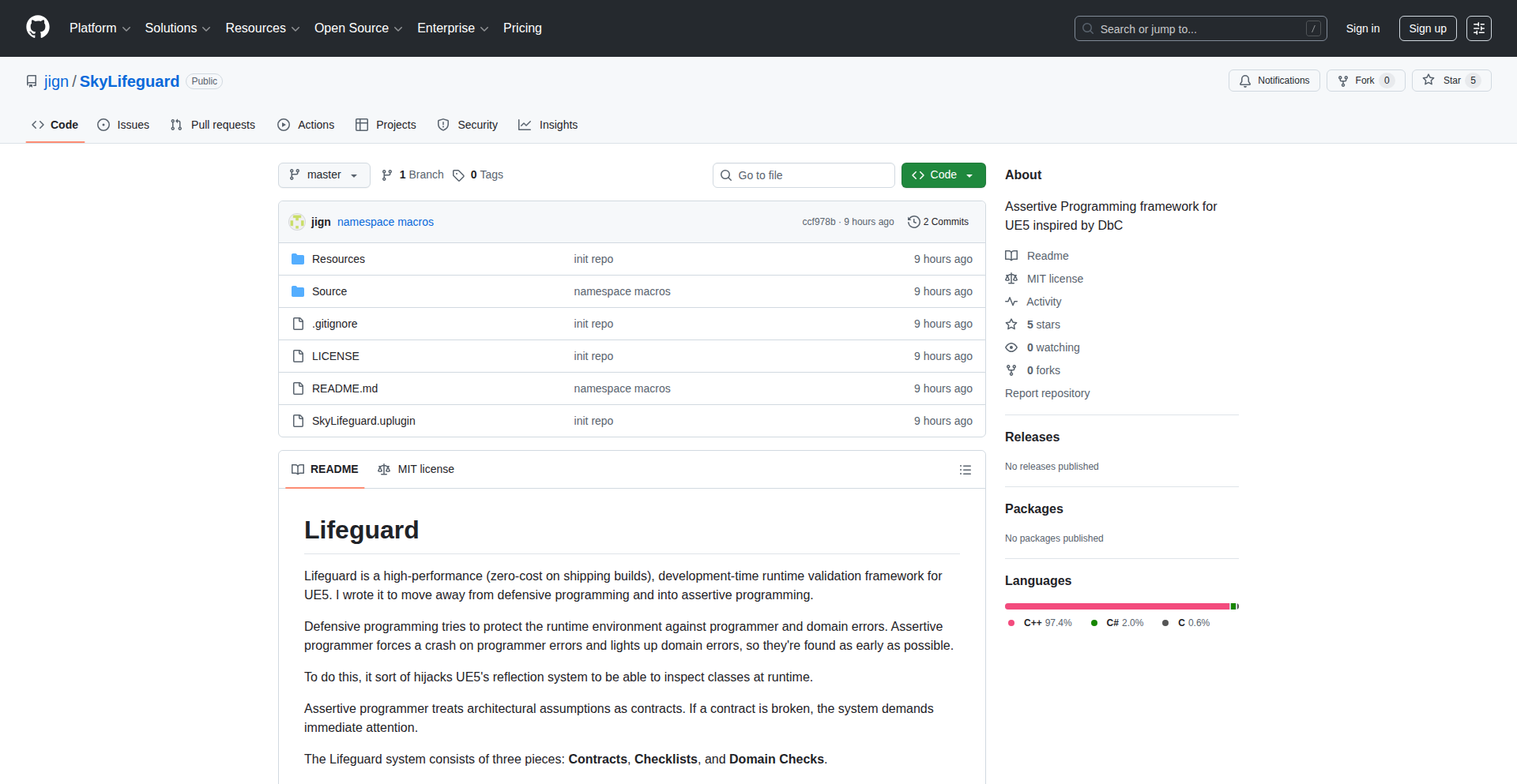 SkyLifeguard: UE5 断言式编程守护者
