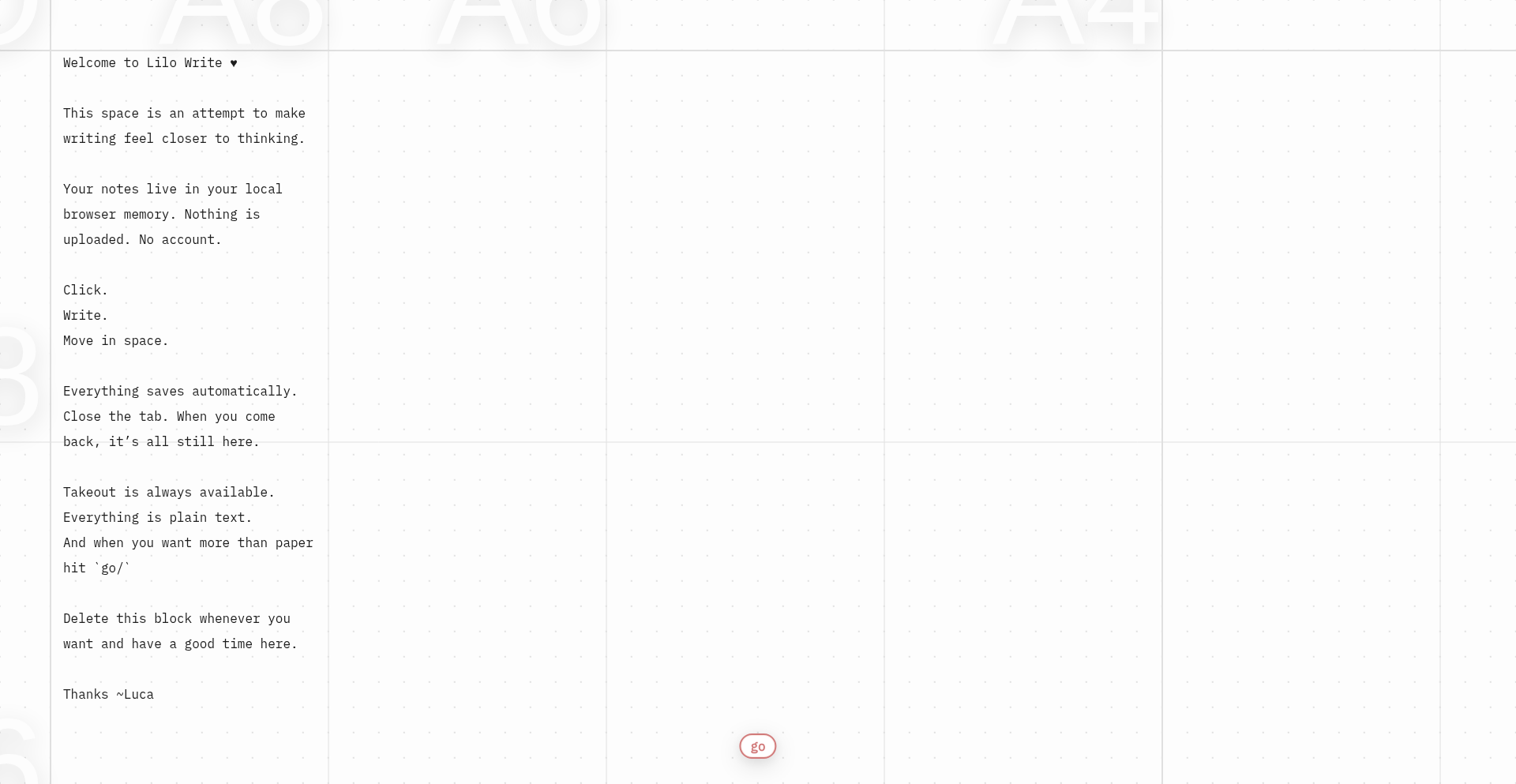 Lilo Write - 無限二次元空間ライティング