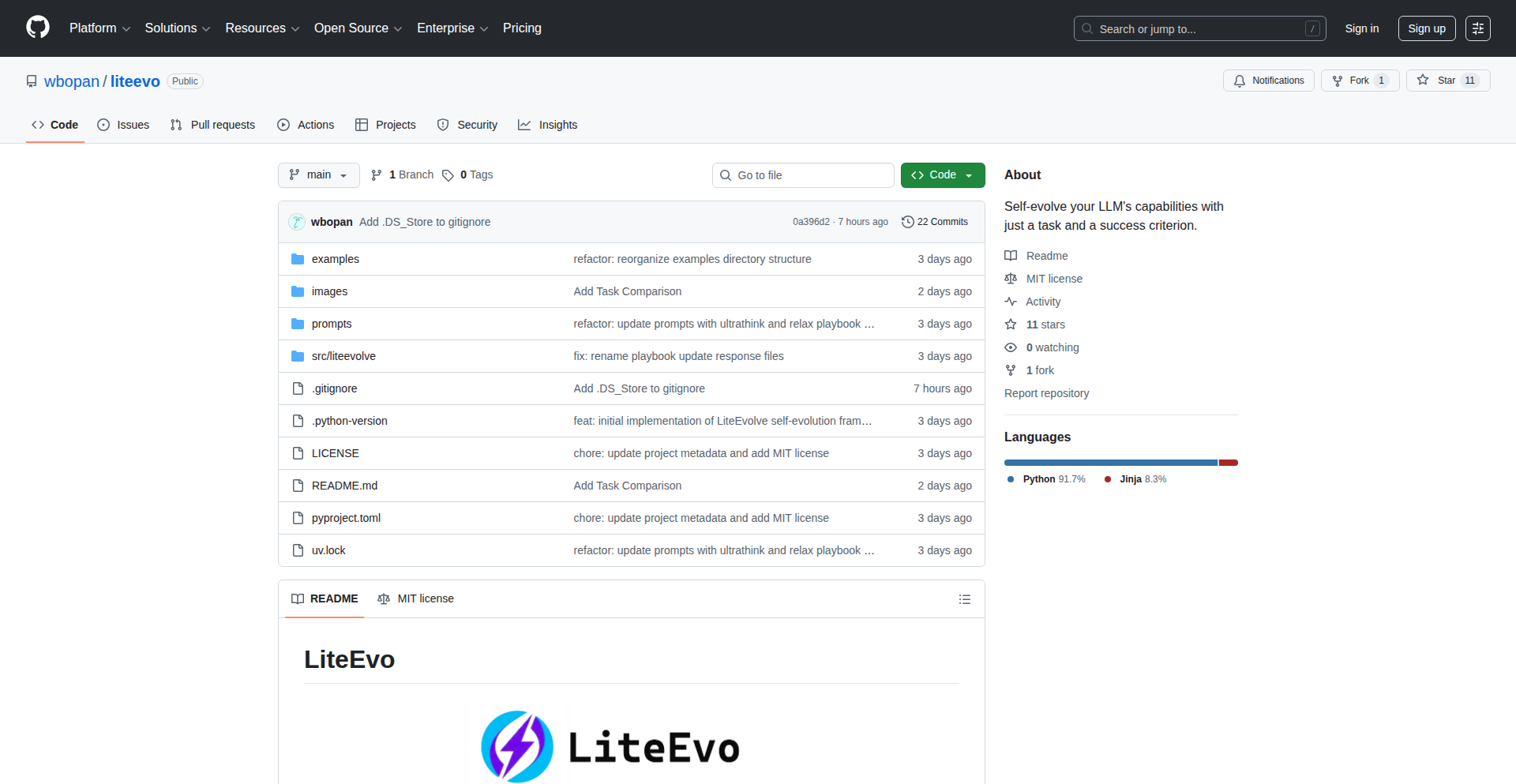 LiteEvo: 自己進化型LLMプレイブック