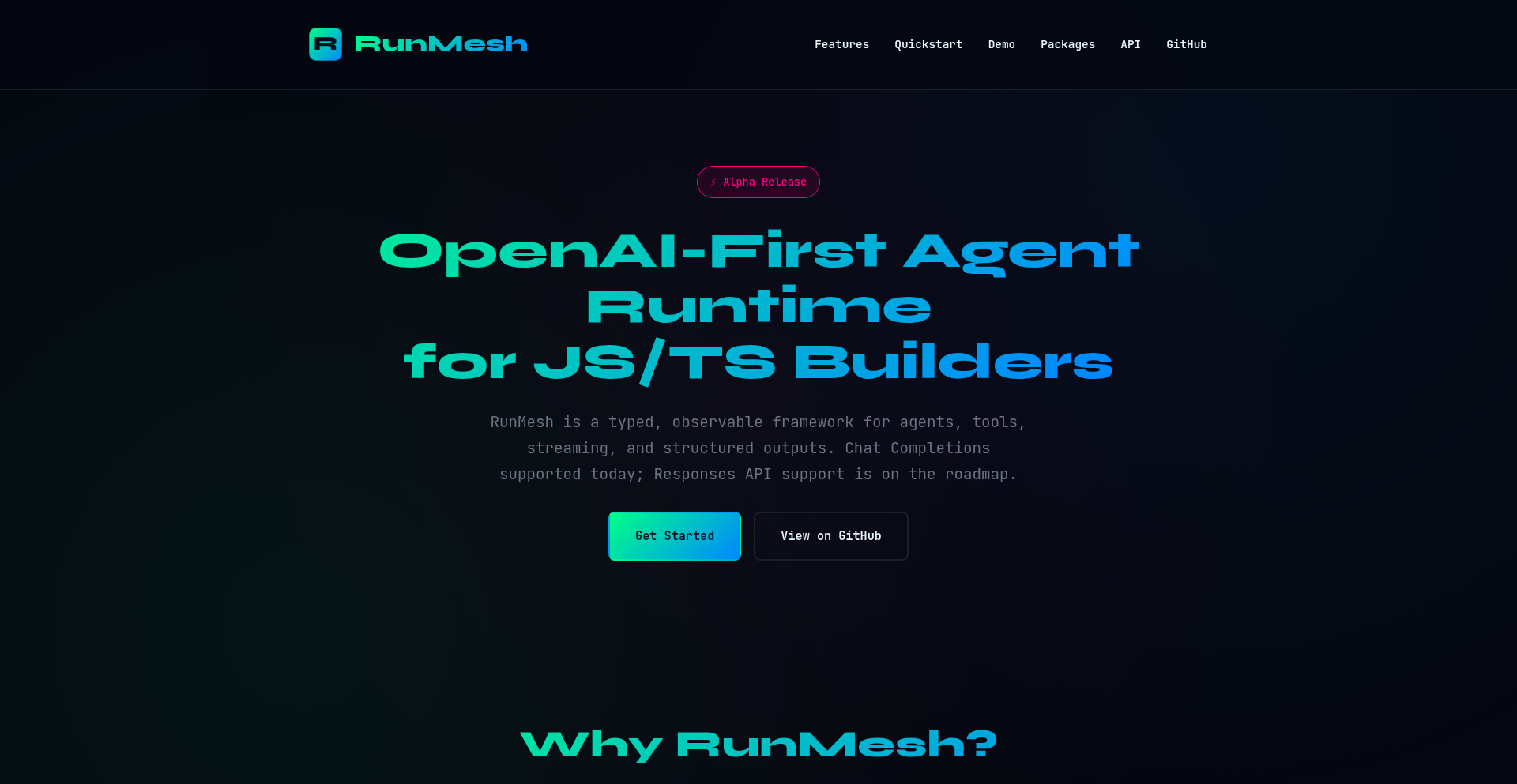 RunMesh: AIエージェントのためのTypeScriptフレームワーク