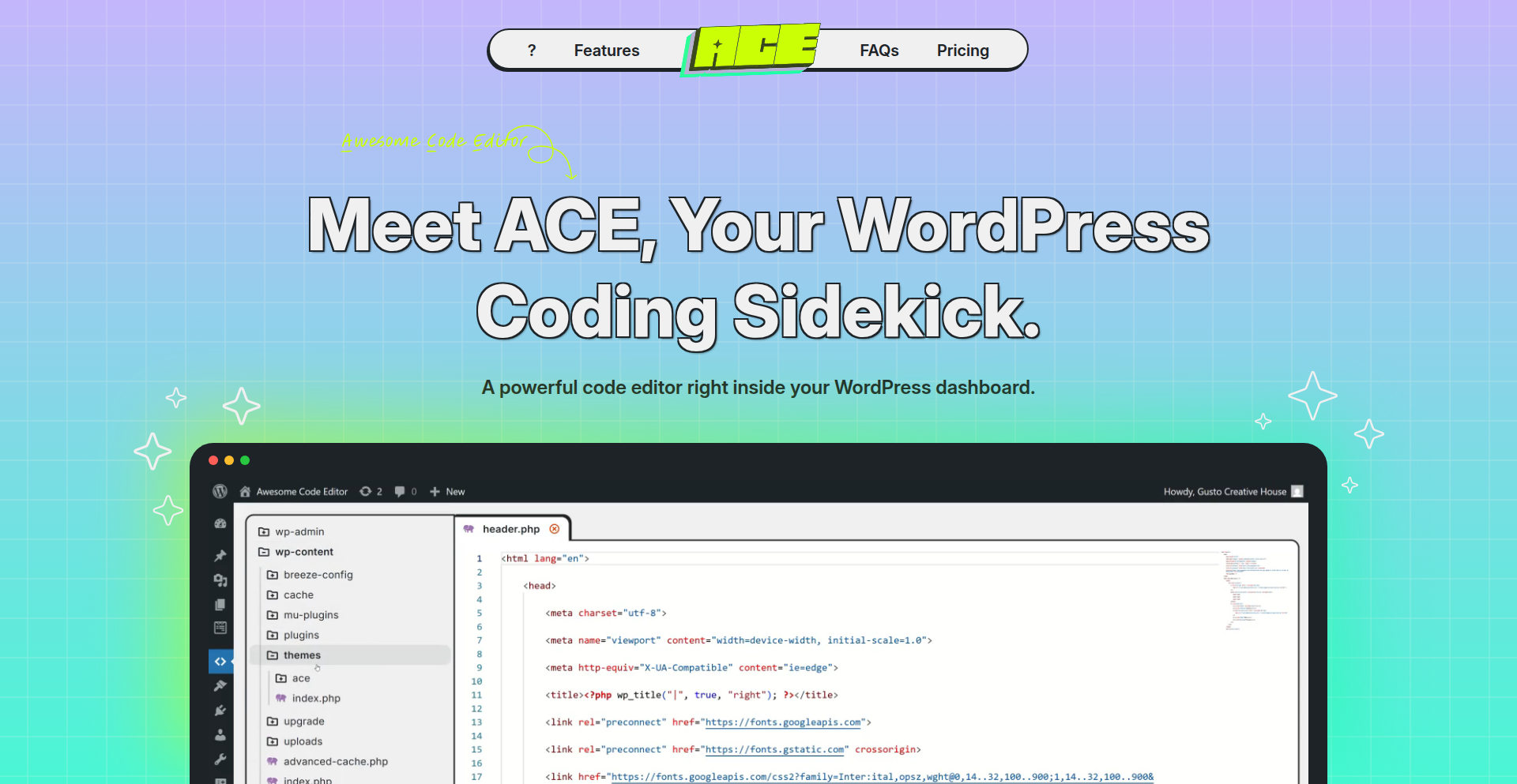 ACE - WordPress用Monacoエディター