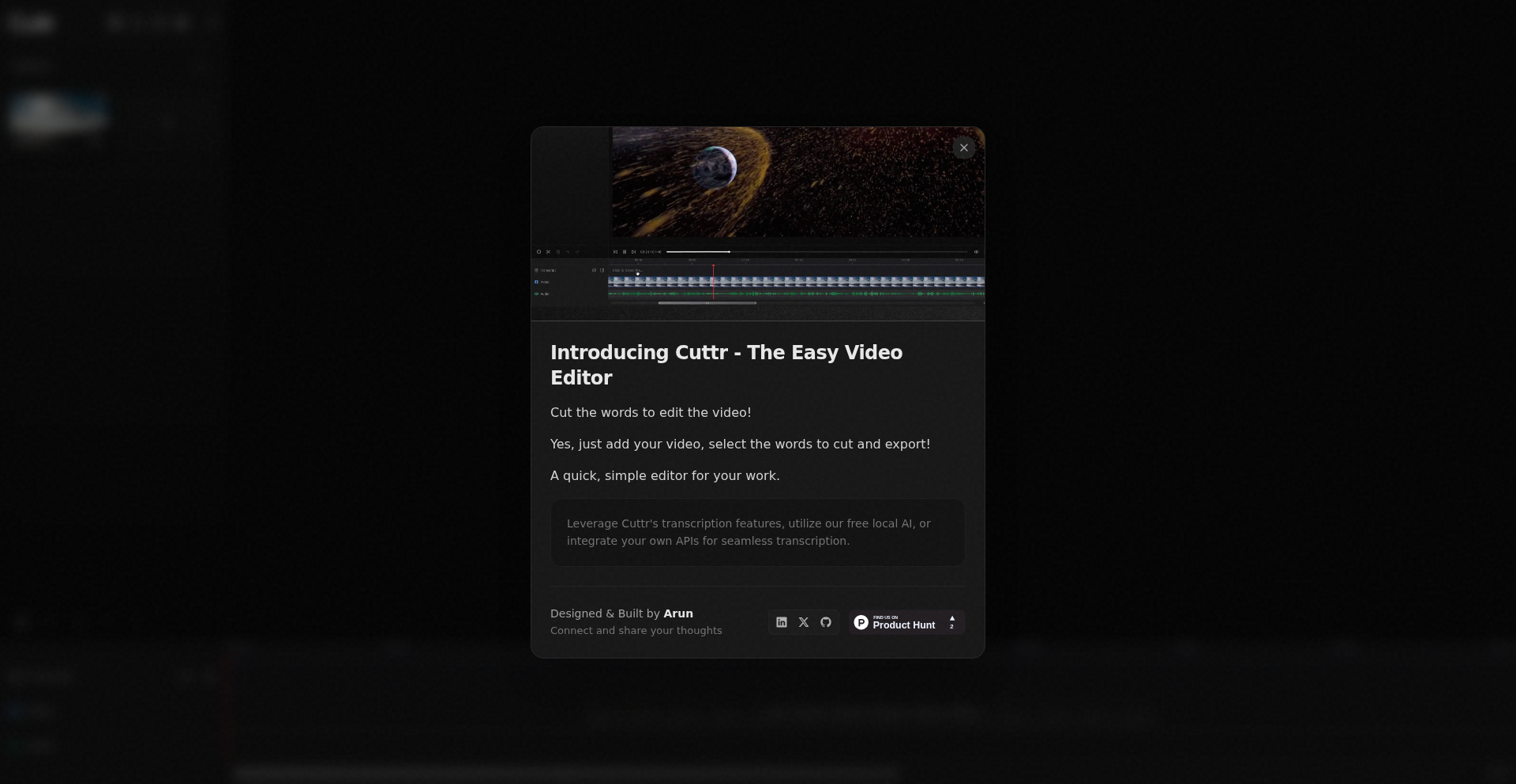 Cuttr-AI動画編集フロー
