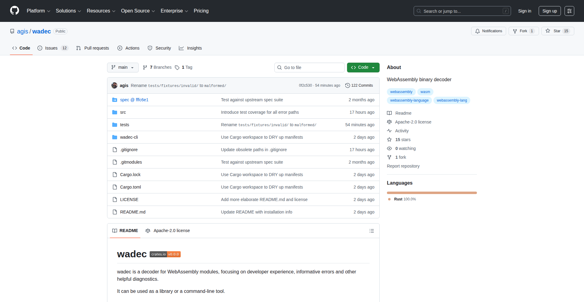 Wasmデバッガー・アナライザー