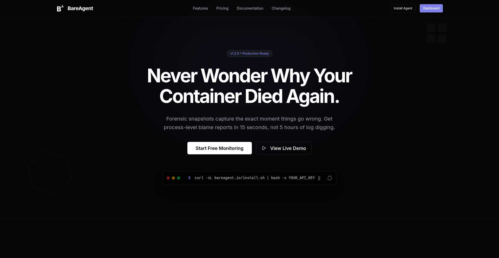 BareAgent – 適応型コンテナ異常検知エージェント