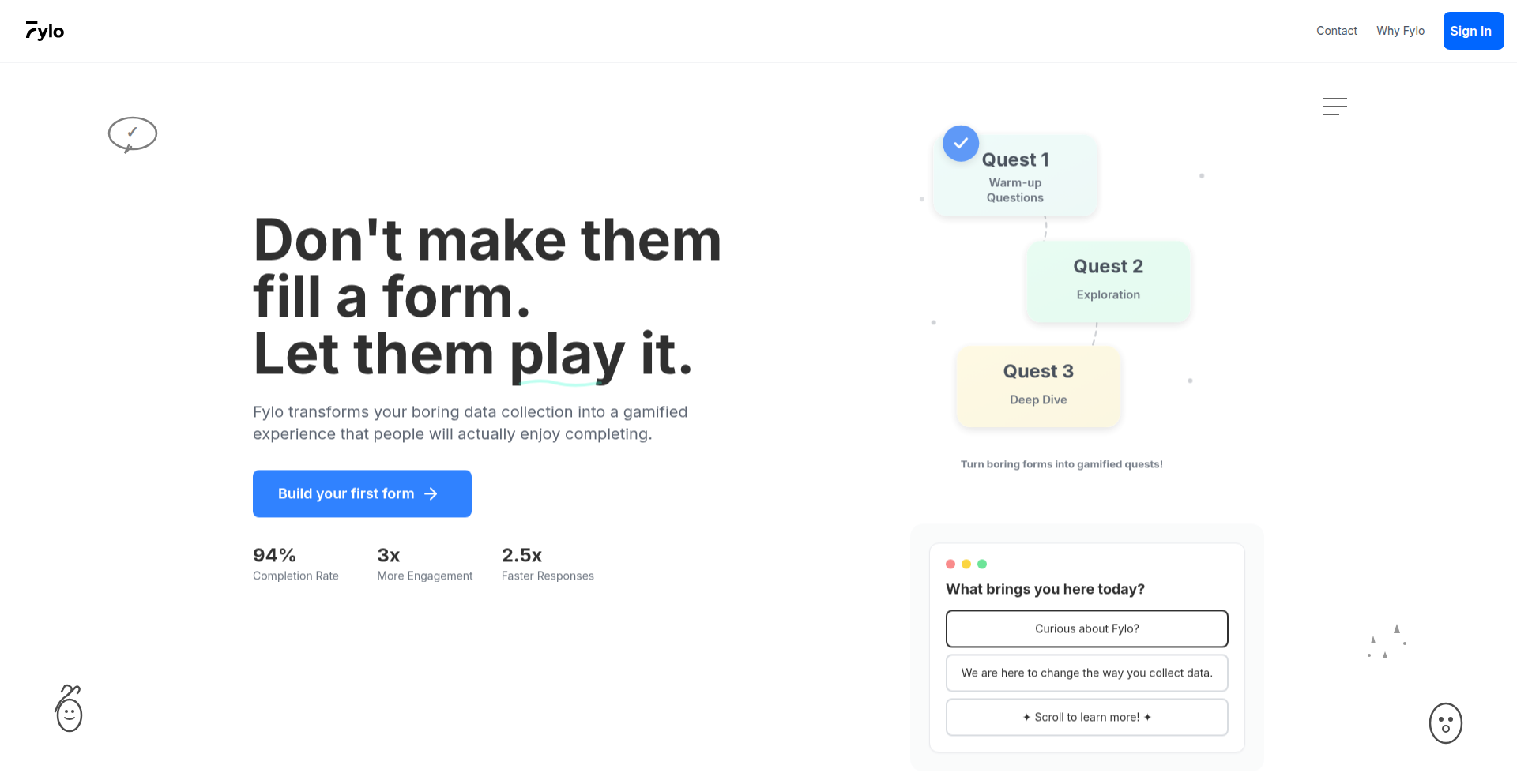 インタラクティブフォームビルダー「Fylo」