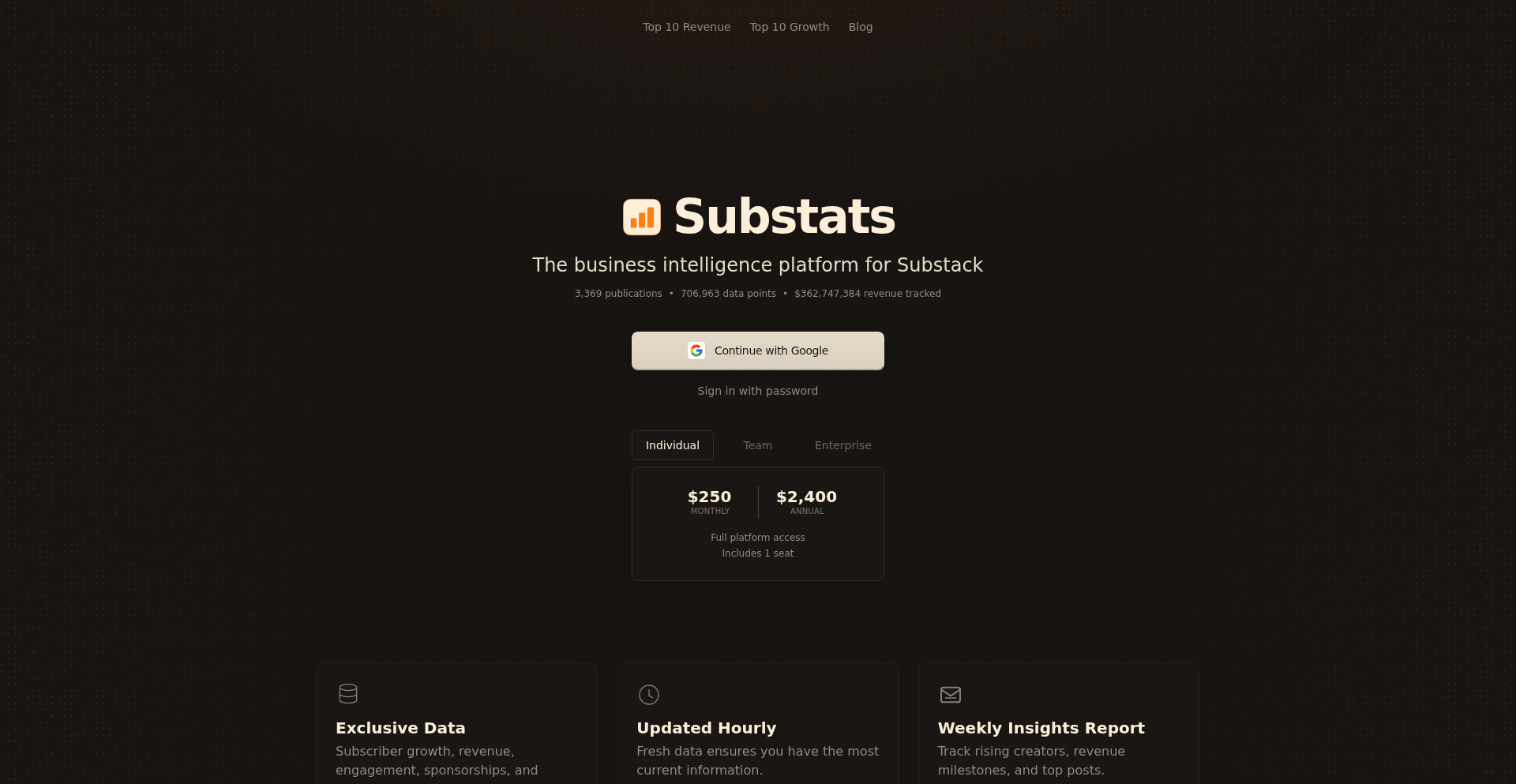 Substack収益・成長データ可視化ツール