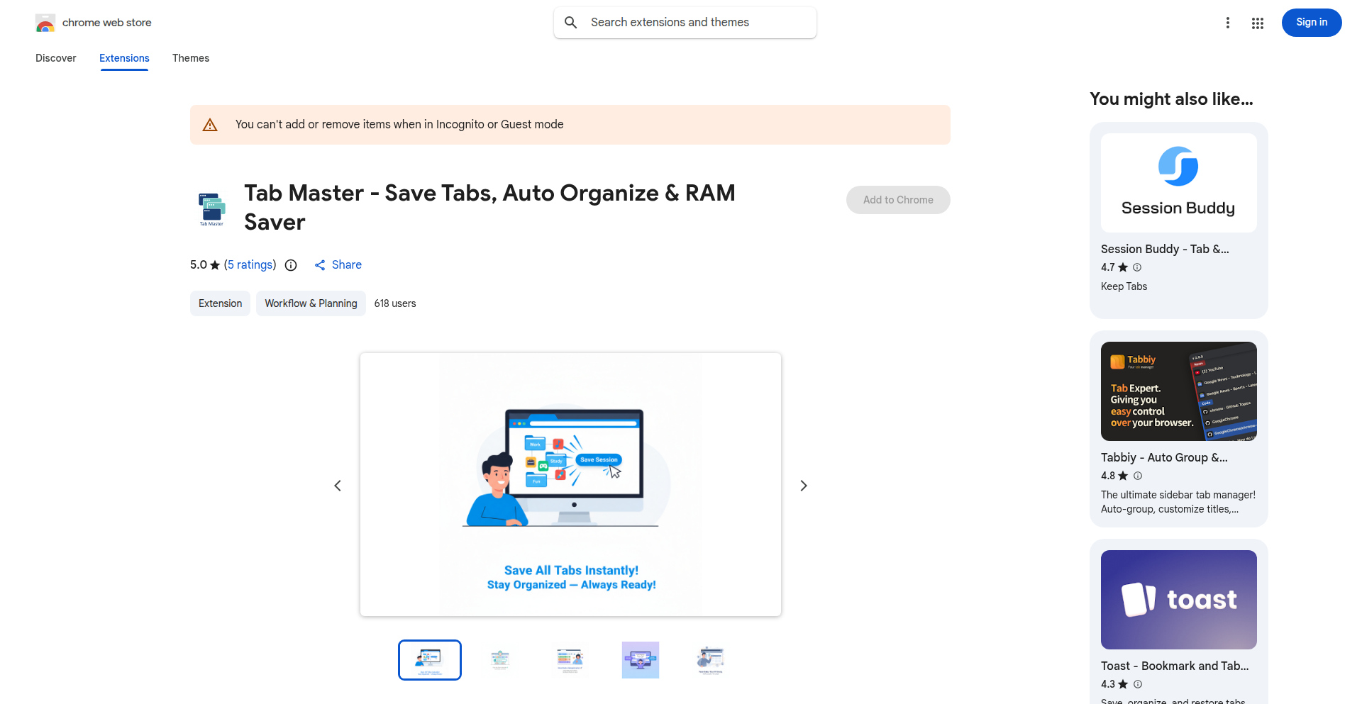 TabMaster: Intelligent Chrome Tab Suspender