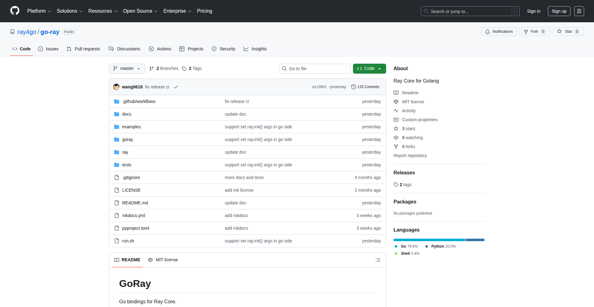 GoRay-Go语言的Ray分布式计算框架
