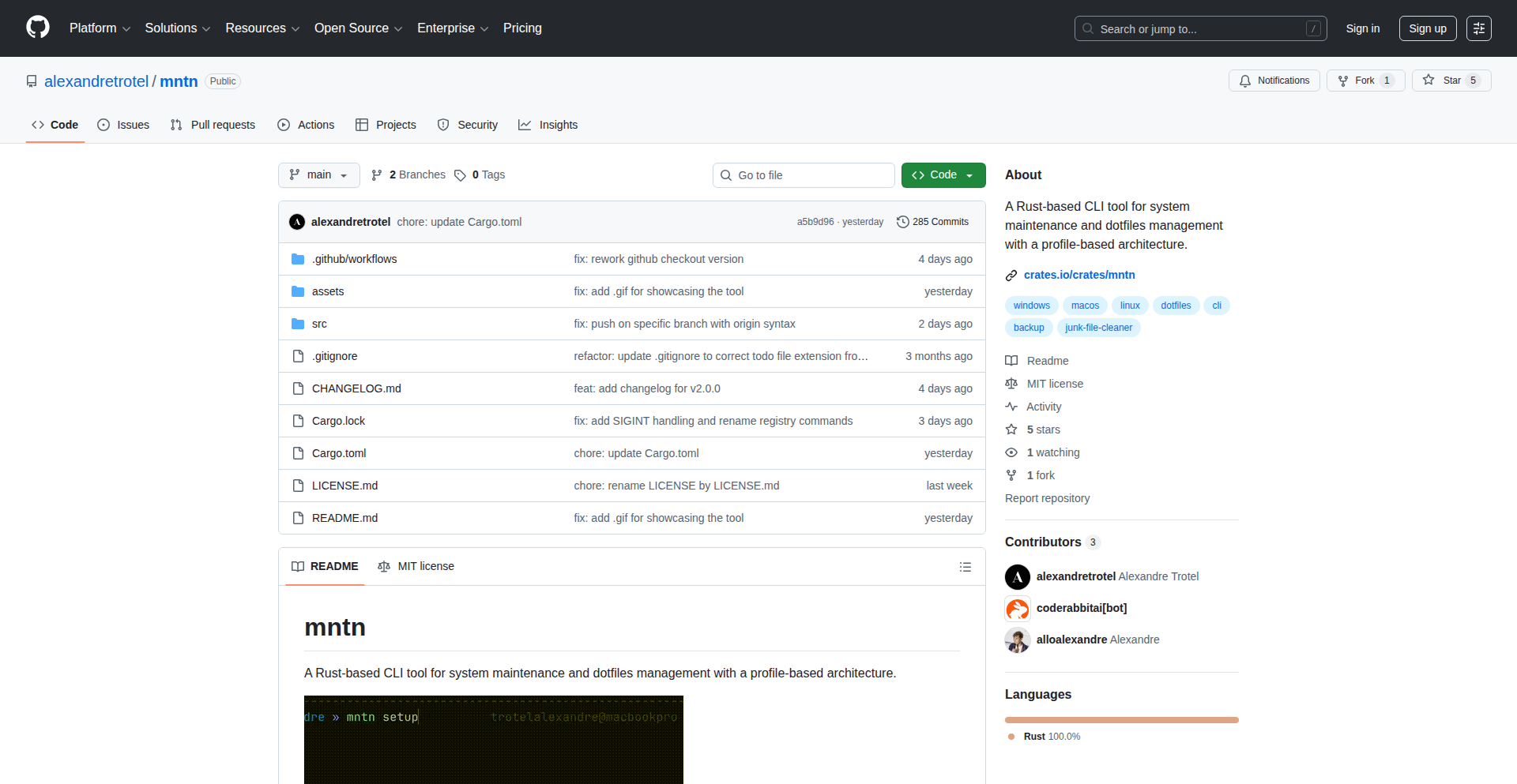 Mntn: 跨平台系统守护者