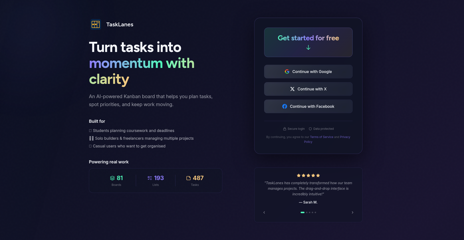 AI驱动的智能任务板