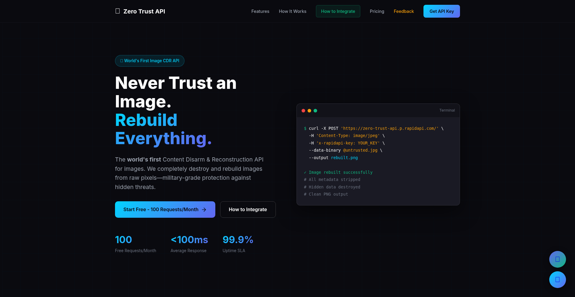 像素级安全重构 API