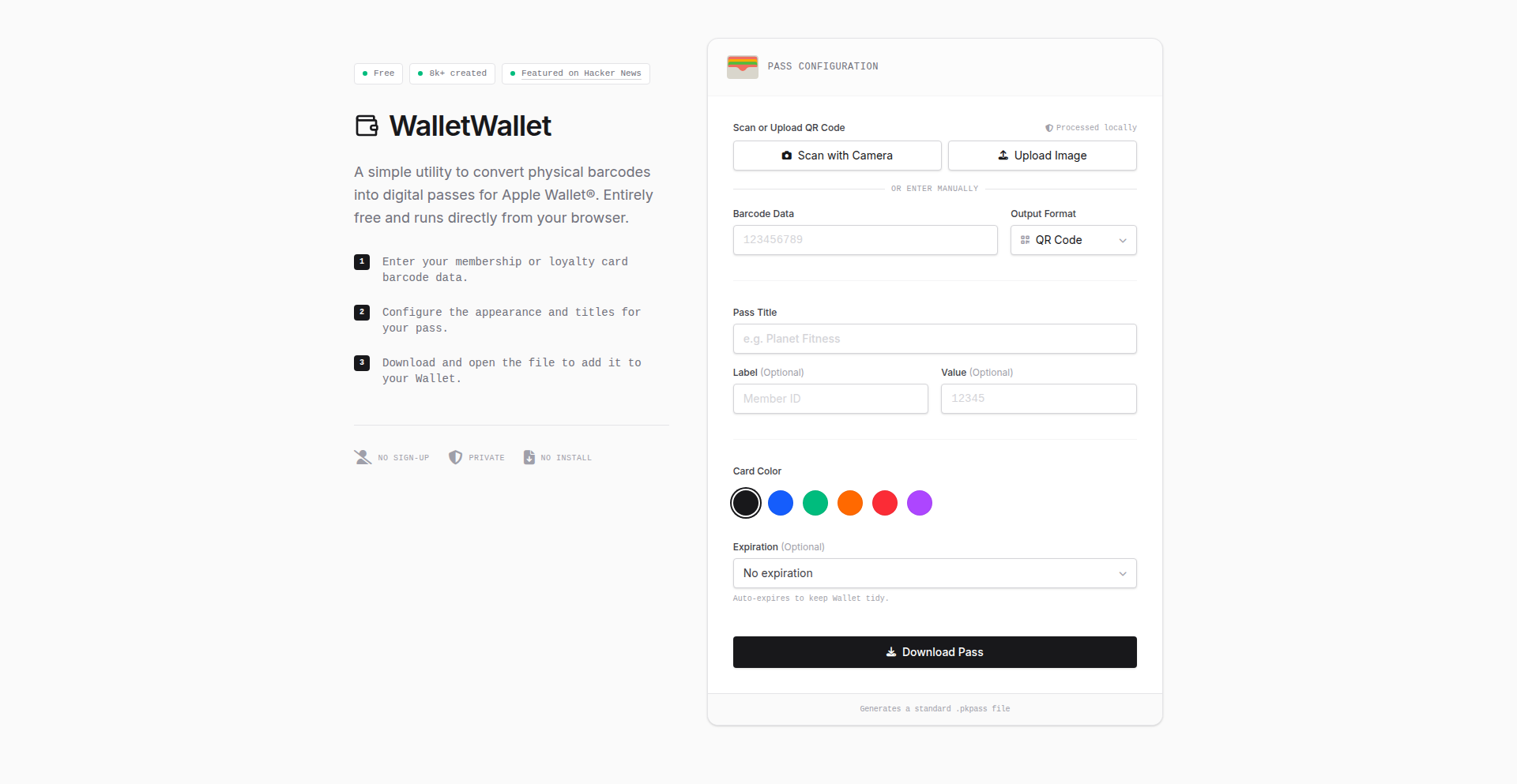 WalletForge - 随心铸就 Apple Wallet 通证
