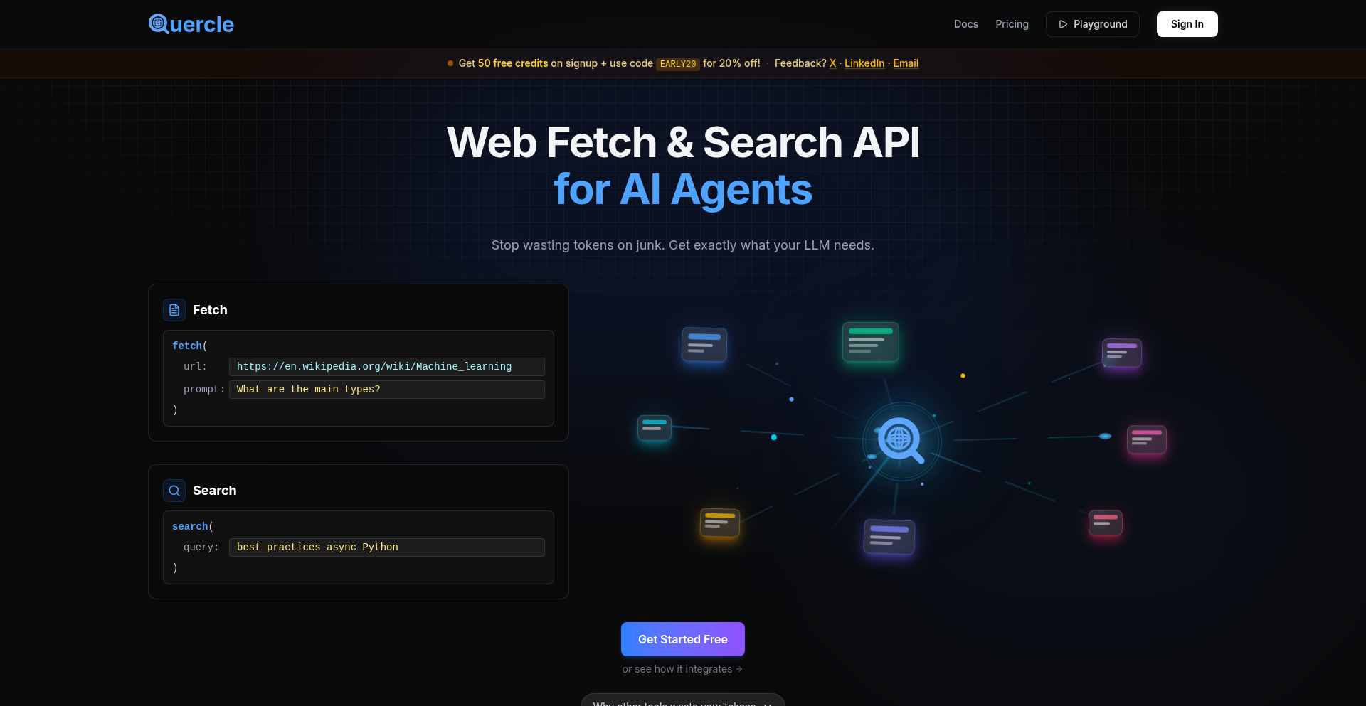 Quercle.dev: LLM 内容优化提取器