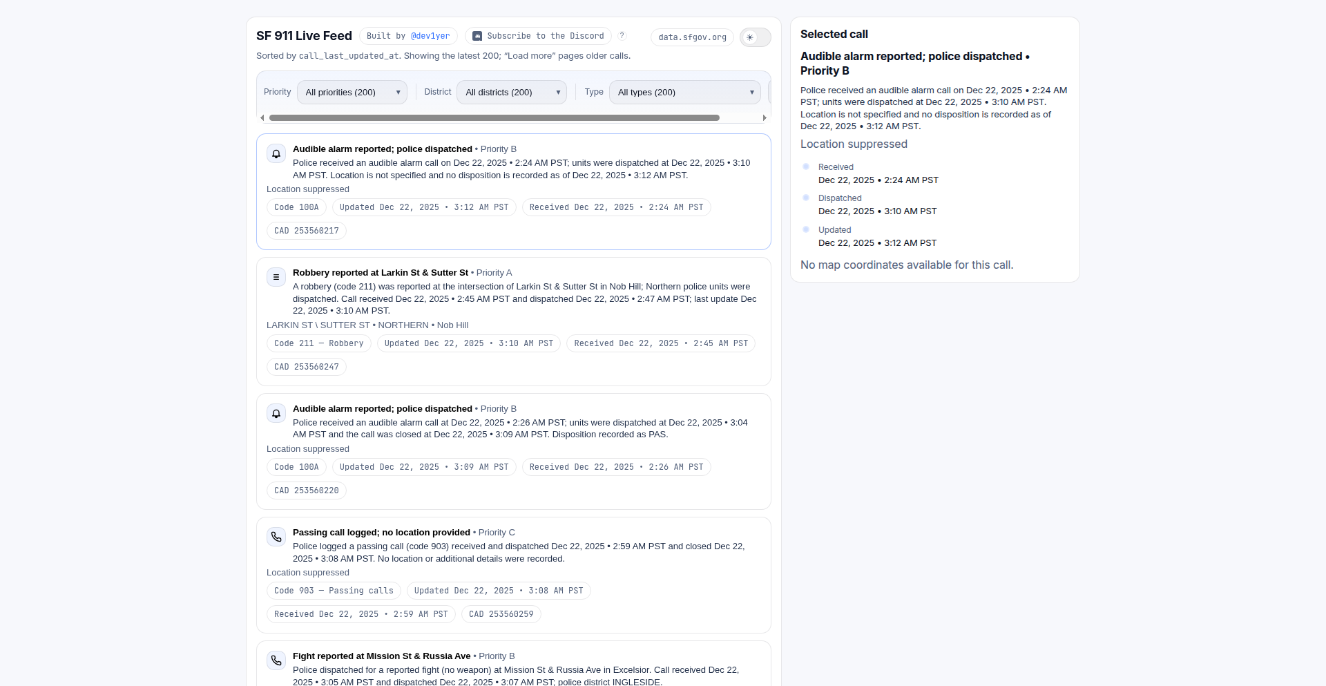 Open911-SF: 实时警务动态解读器