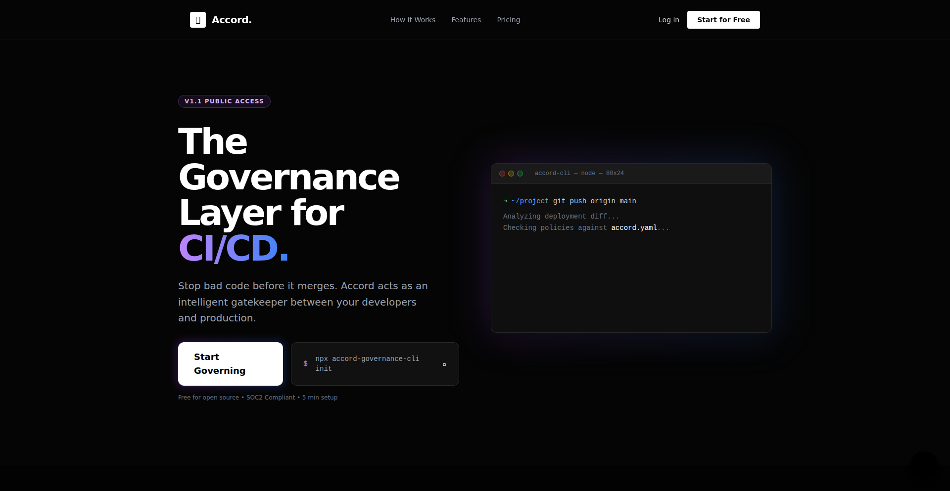 Accord: 零配置代码卫士CLI