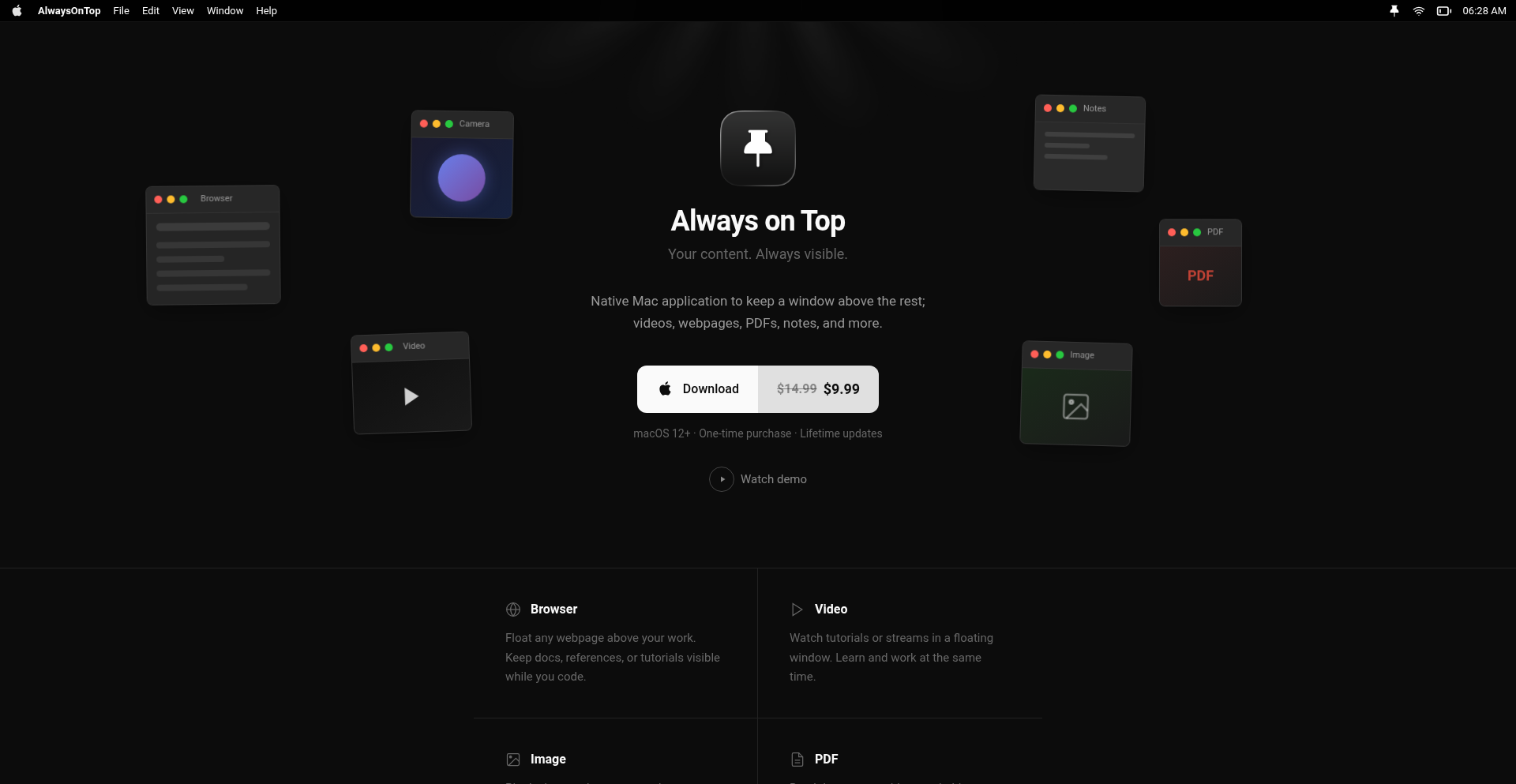 常驻视窗：Mac 窗口置顶利器