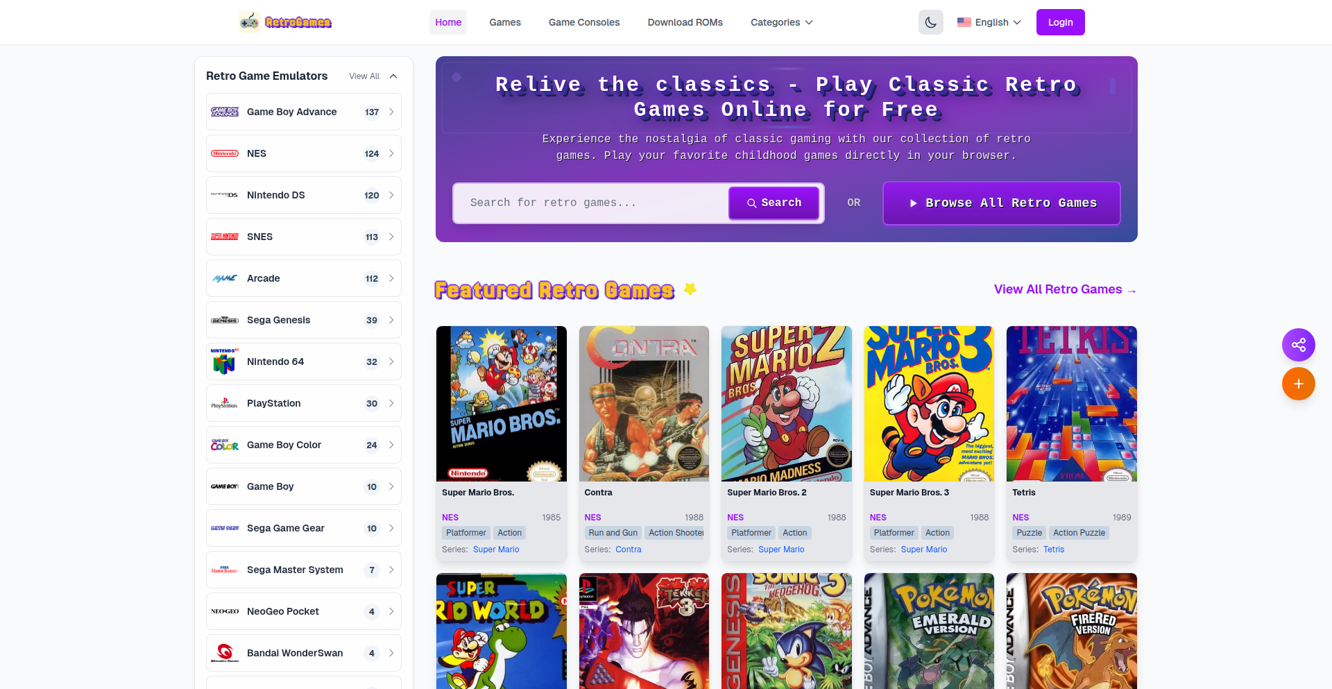 RetroGamesNexus: WASM云端游戏引擎