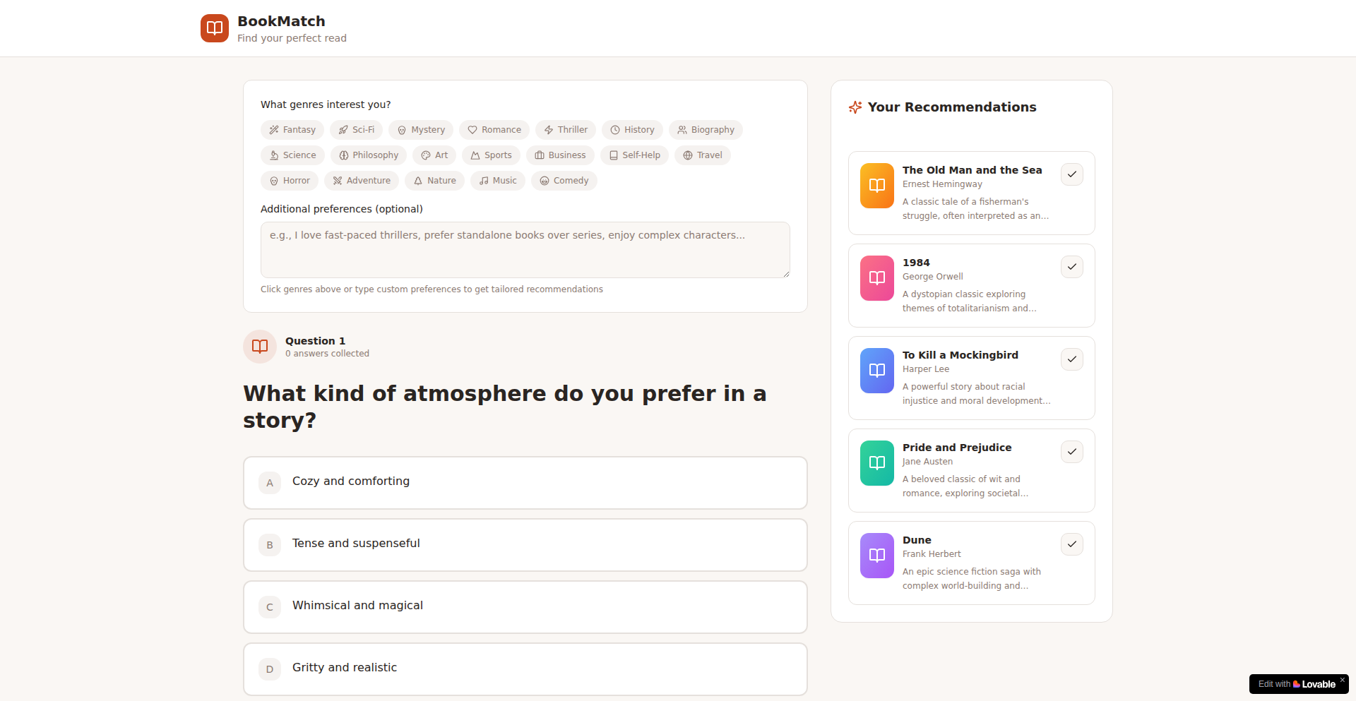 智能阅读清单生成器