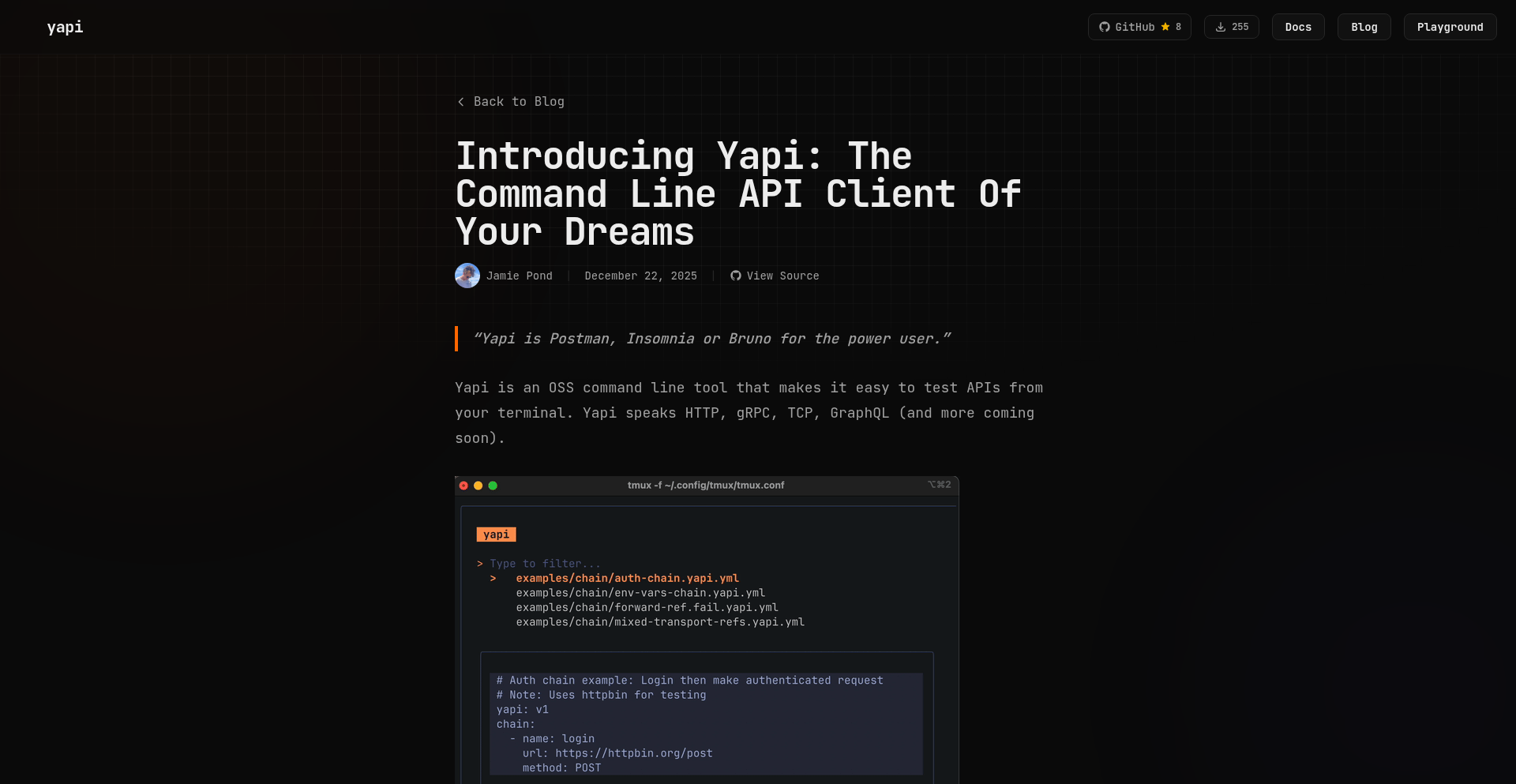 Yapi：终端API探索利器