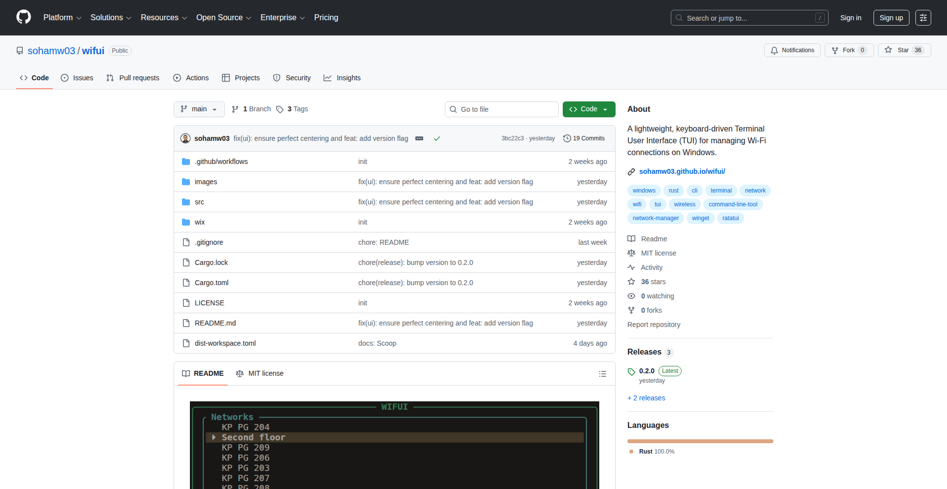 Wifui: Windows 上的 Rust Wi-Fi 终端利器