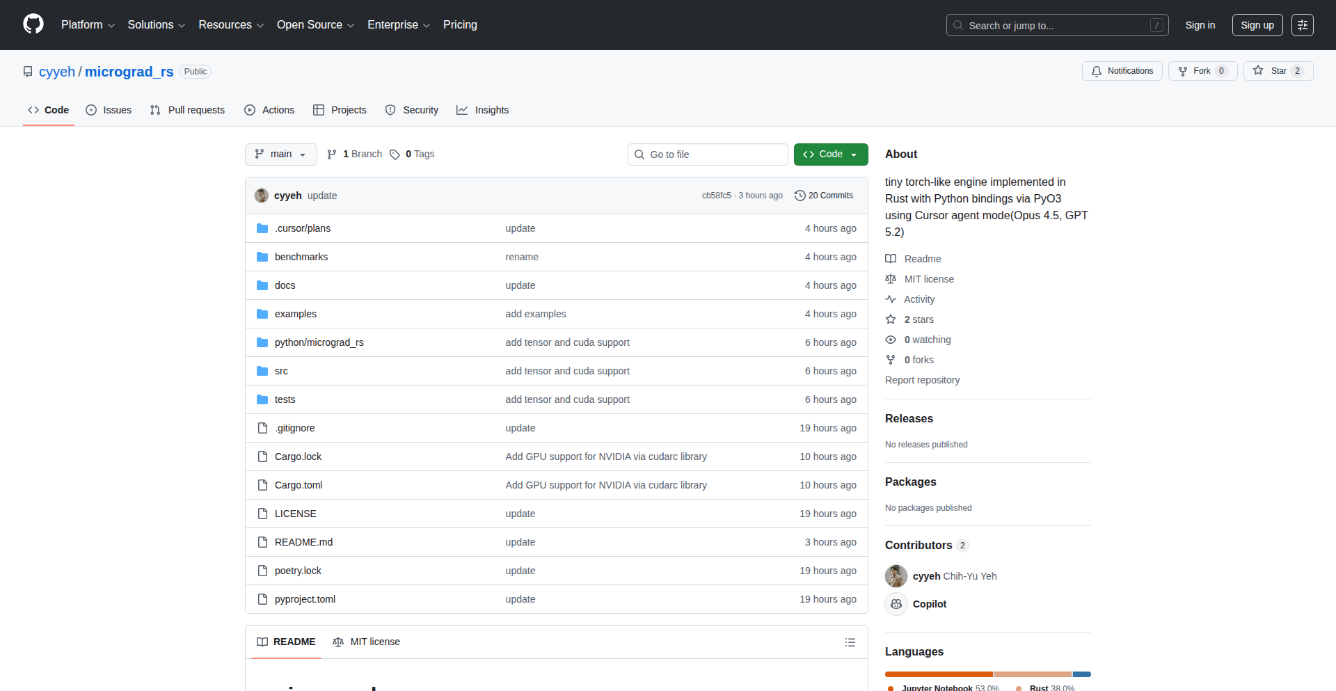 RustMicrograd：用Rust加速的自动微分引擎