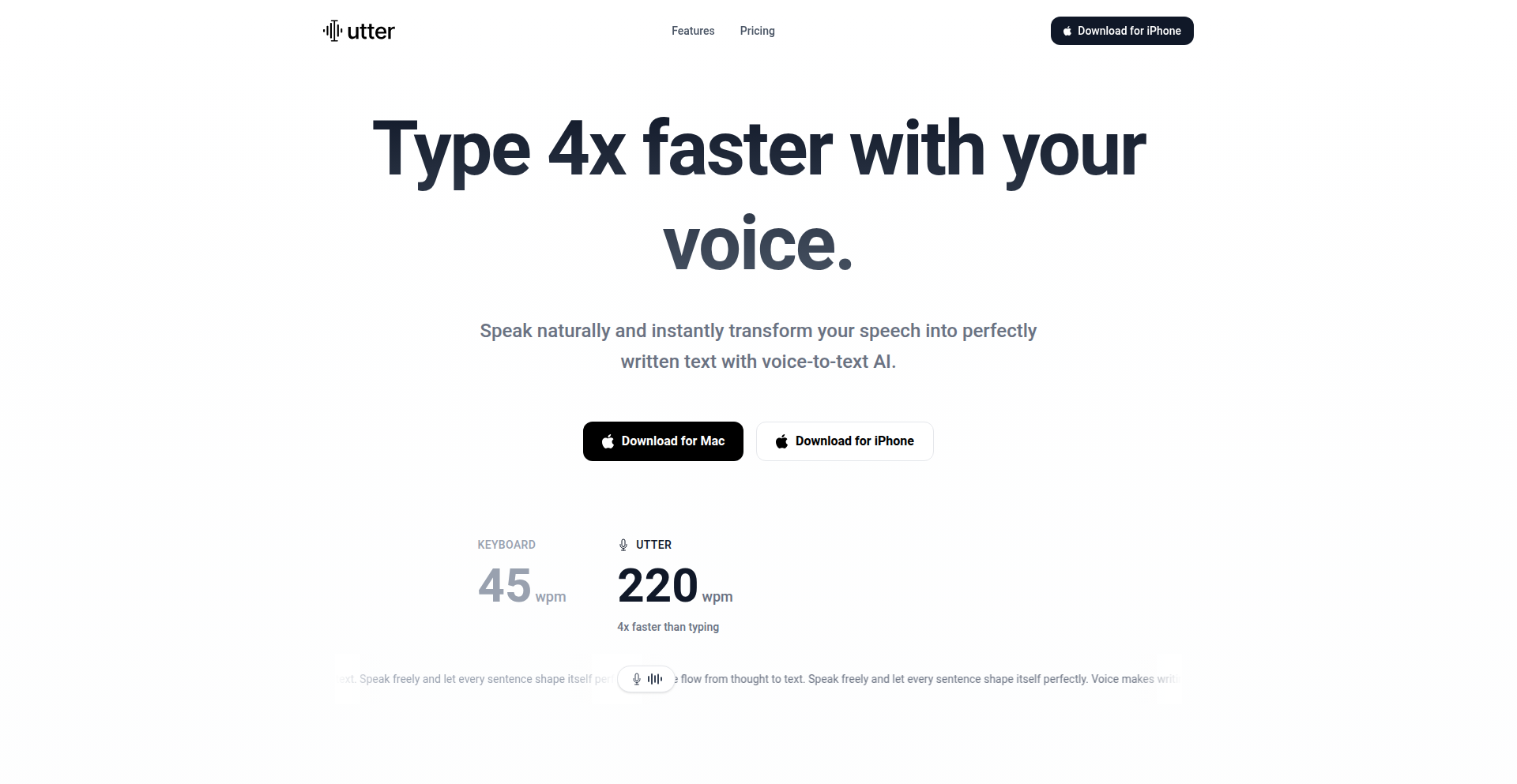 Utter AI转录与结构化