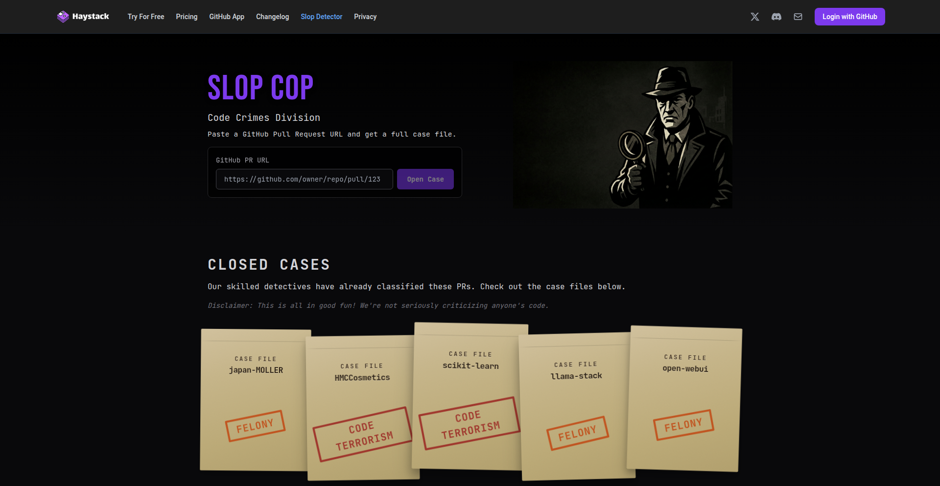 Haystack Slop Detector: AI 代码审查助手