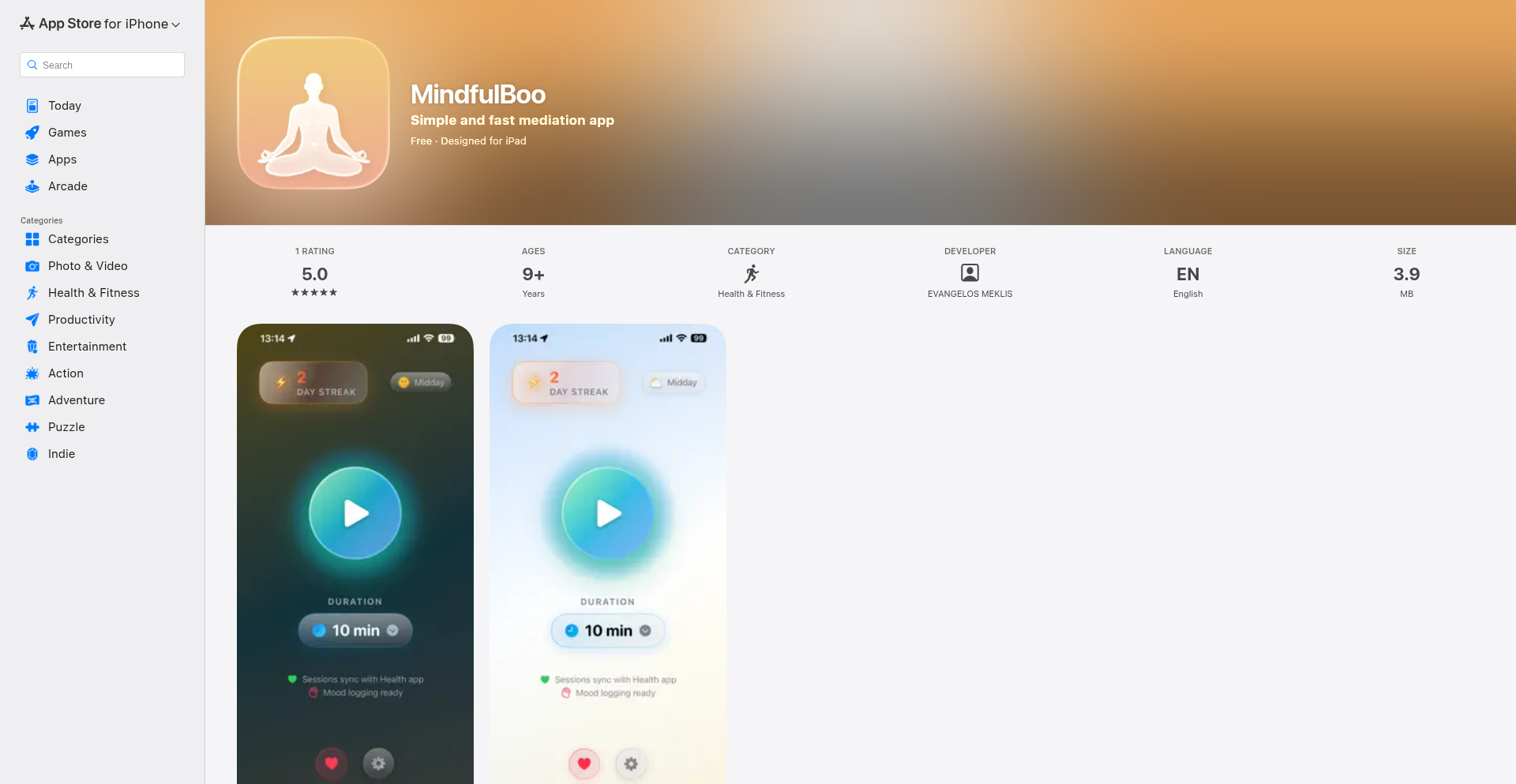 MindfulBoo：开源轻量级iOS正念助手
