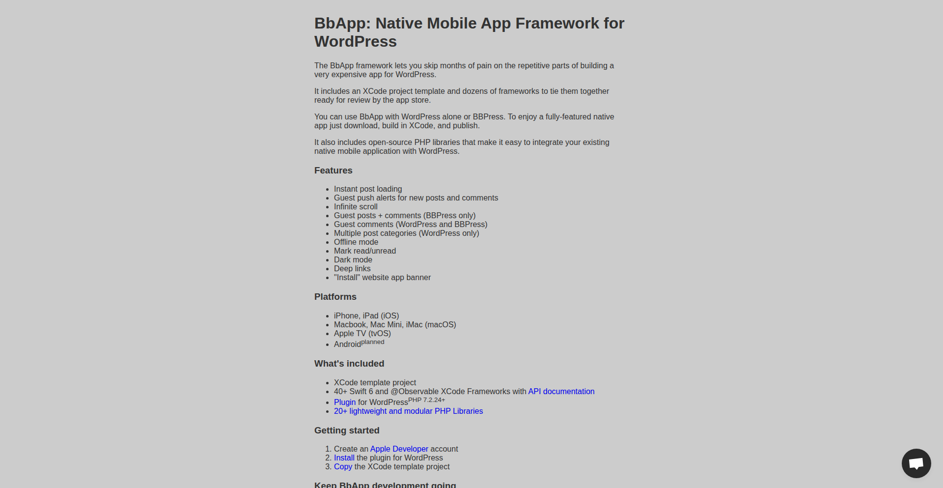 BbApp: WordPress 原生应用快速构建框架