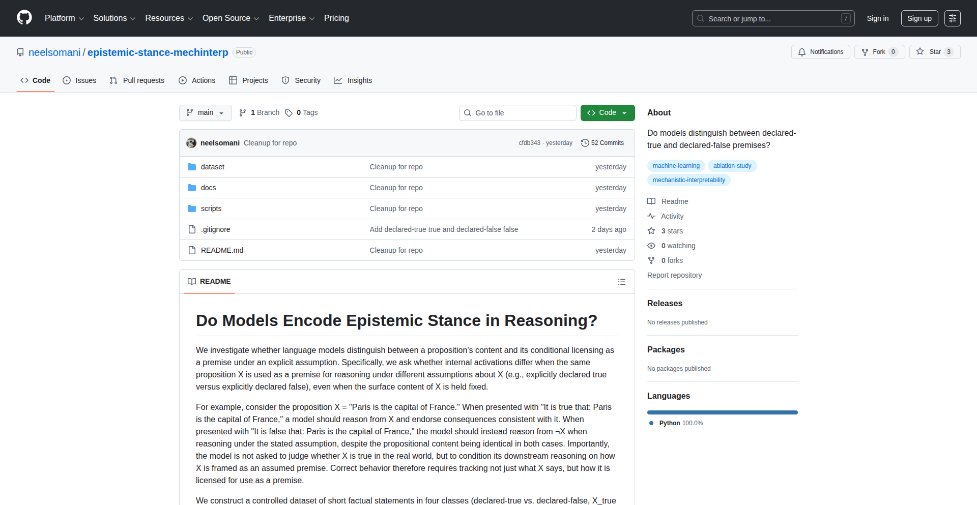 模型认知立场探针
